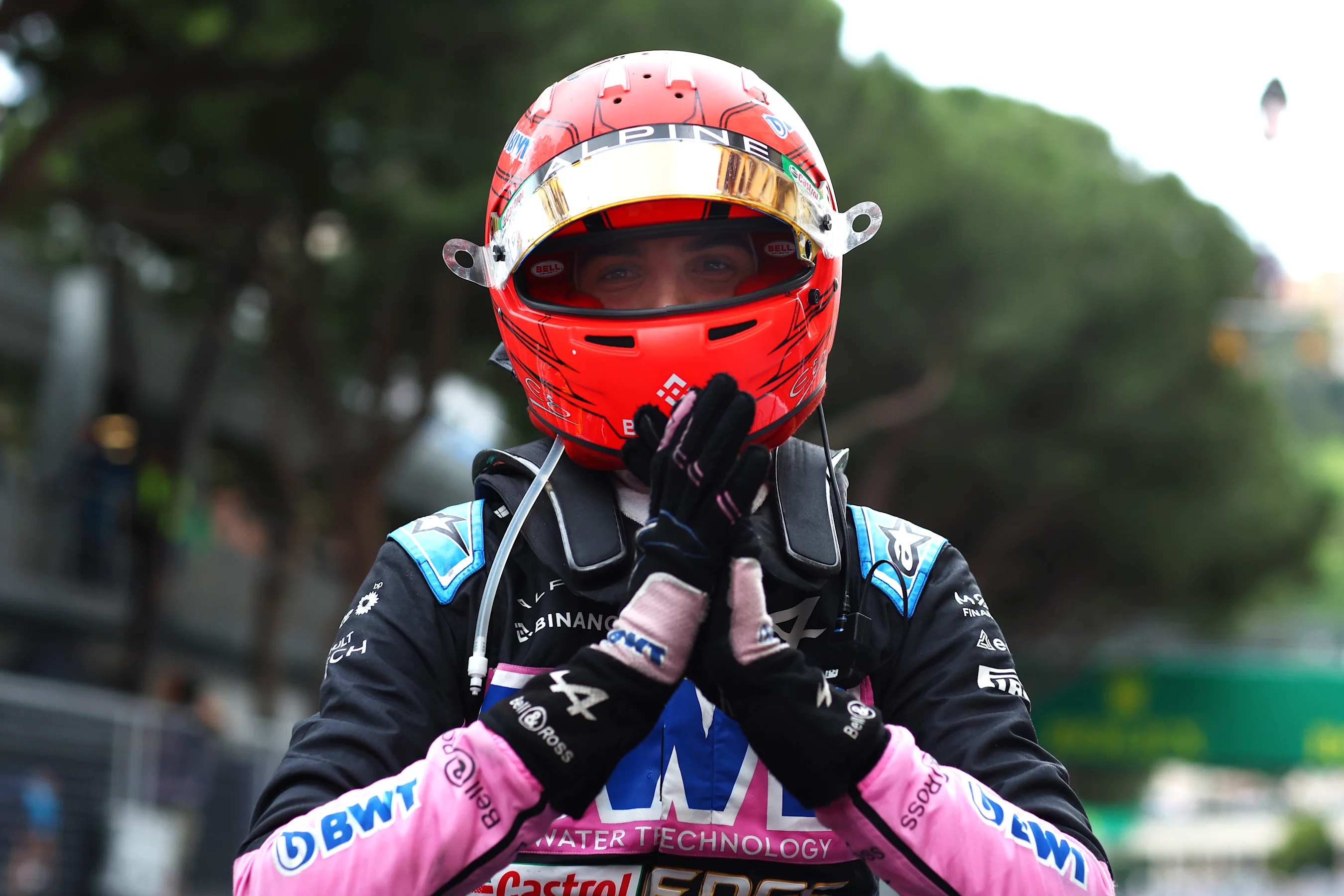 MONTE-CARLO, MONACO - MAY 28: Third placed Esteban Ocon of France and Alpine F1 celebrates in parc