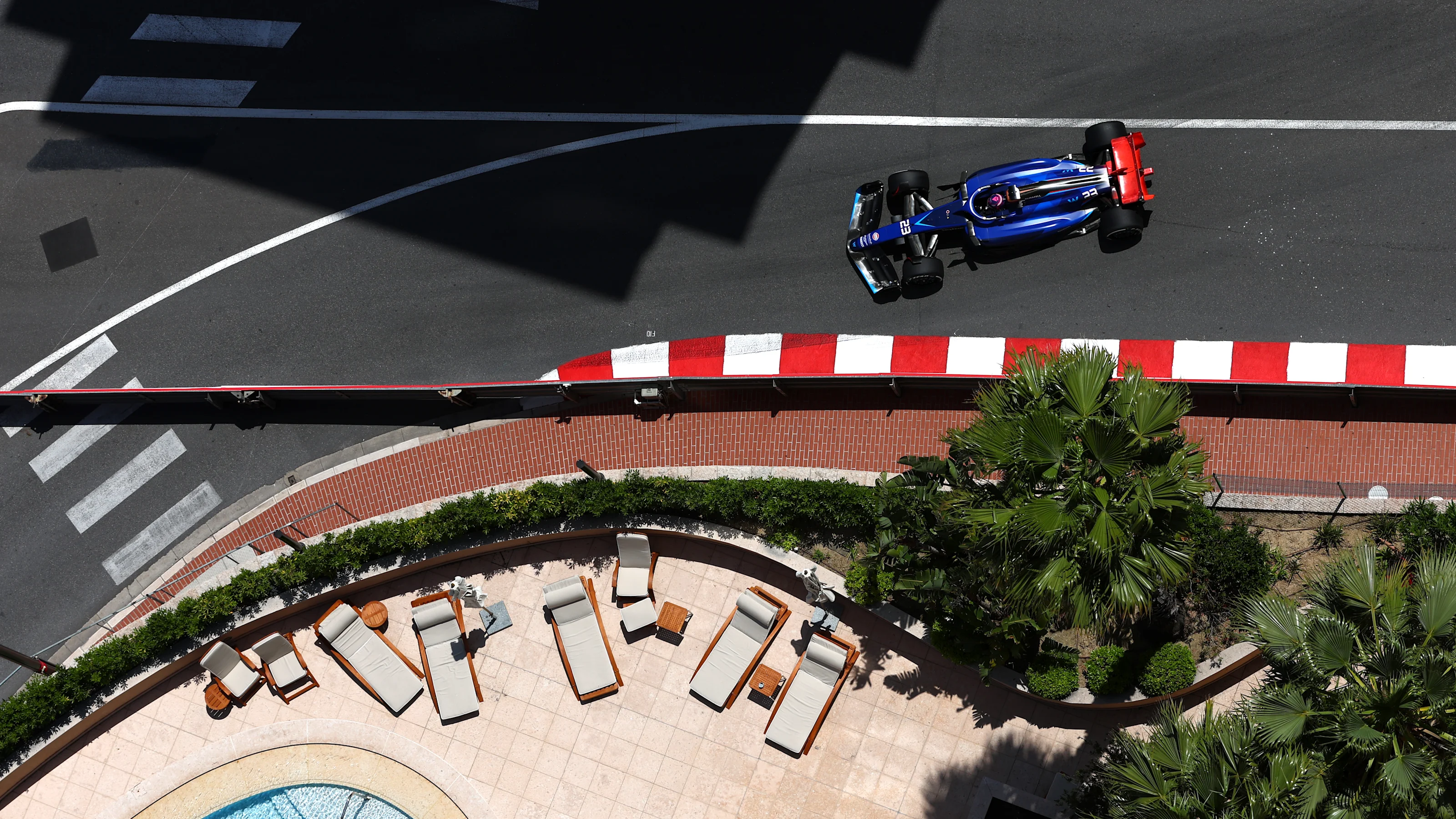 MONTE-CARLO, MONACO - MAY 26: Alexander Albon of Thailand driving the (23) Williams FW45 Mercedes
