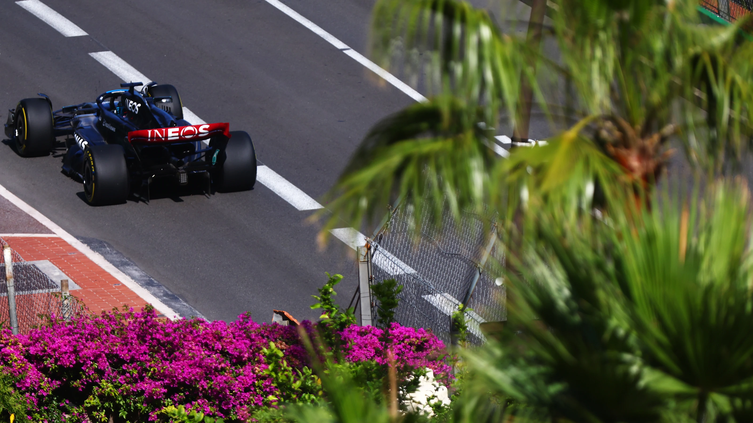MONTE-CARLO, MONACO - MAY 26: George Russell of Great Britain driving the (63) Mercedes AMG