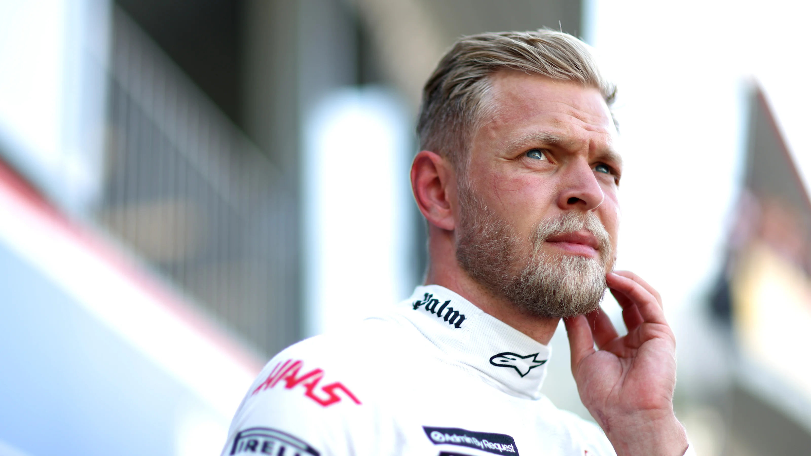 MONTE-CARLO, MONACO - MAY 27: 17th placed qualifier Kevin Magnussen of Denmark and Haas F1 looks on