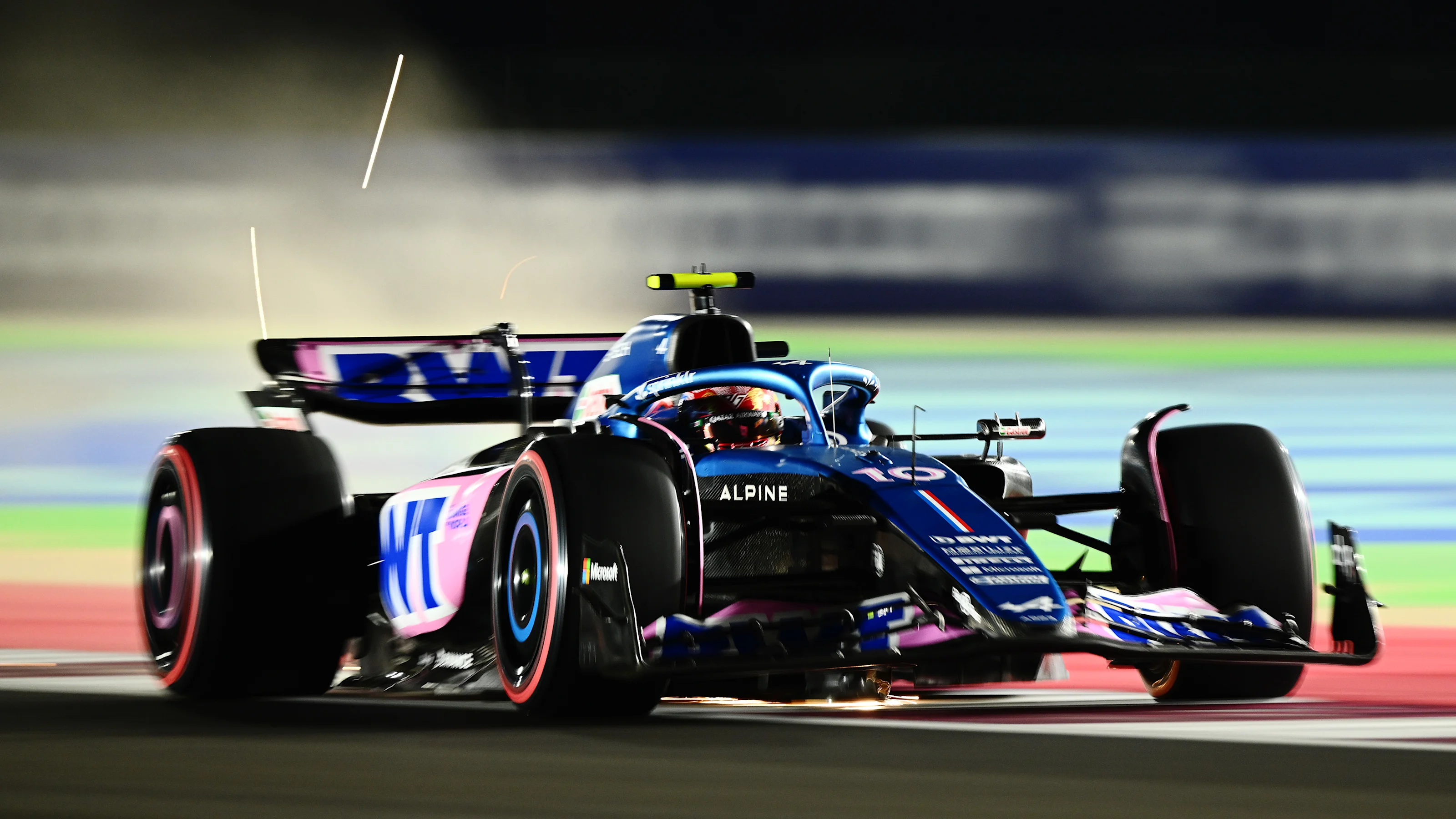 LUSAIL CITY, QATAR - OCTOBER 06: Pierre Gasly of France driving the (10) Alpine F1 A523 Renault on