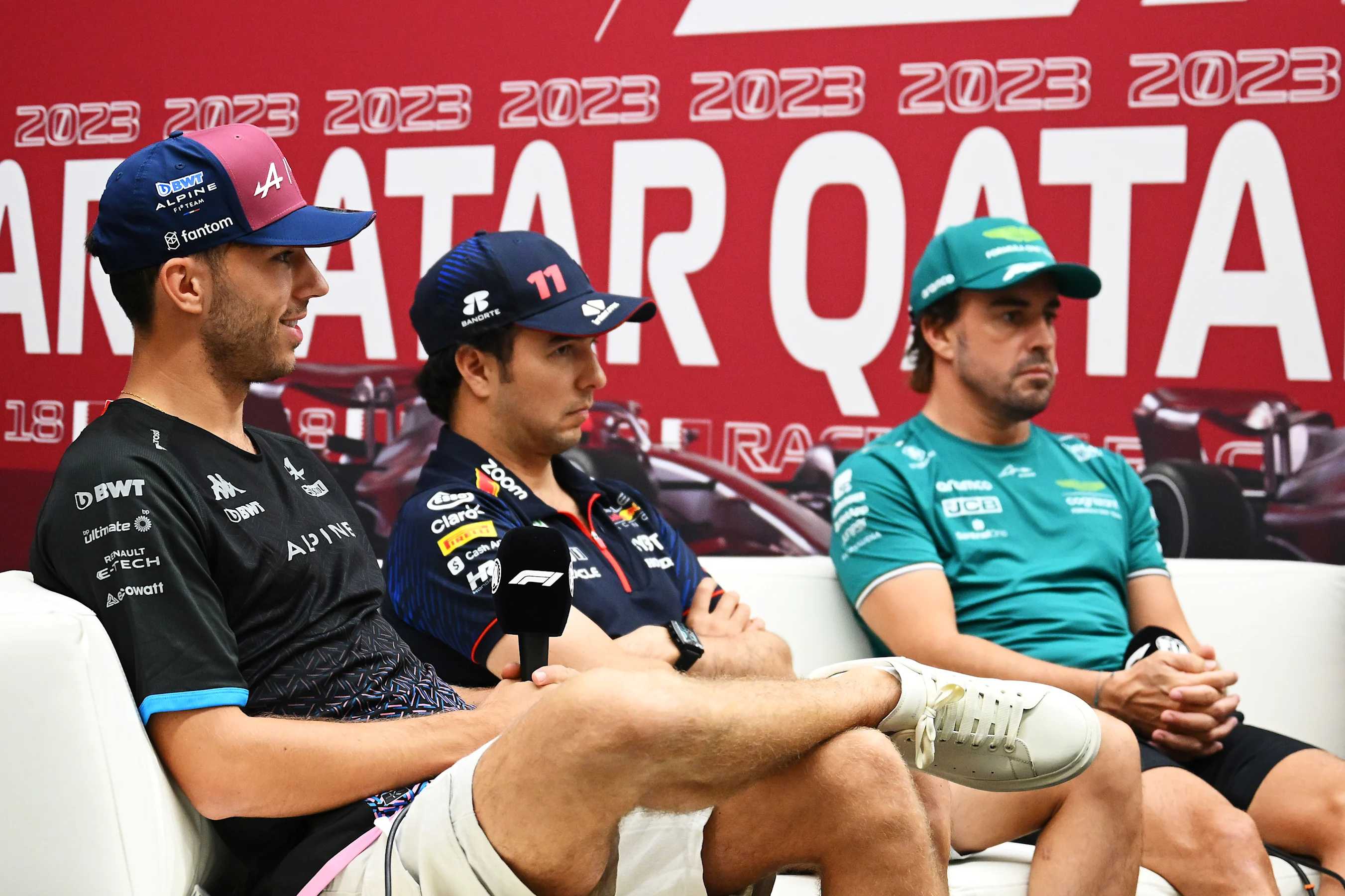 LUSAIL CITY, QATAR - OCTOBER 05: Pierre Gasly of France and Alpine F1 attends the Drivers Press
