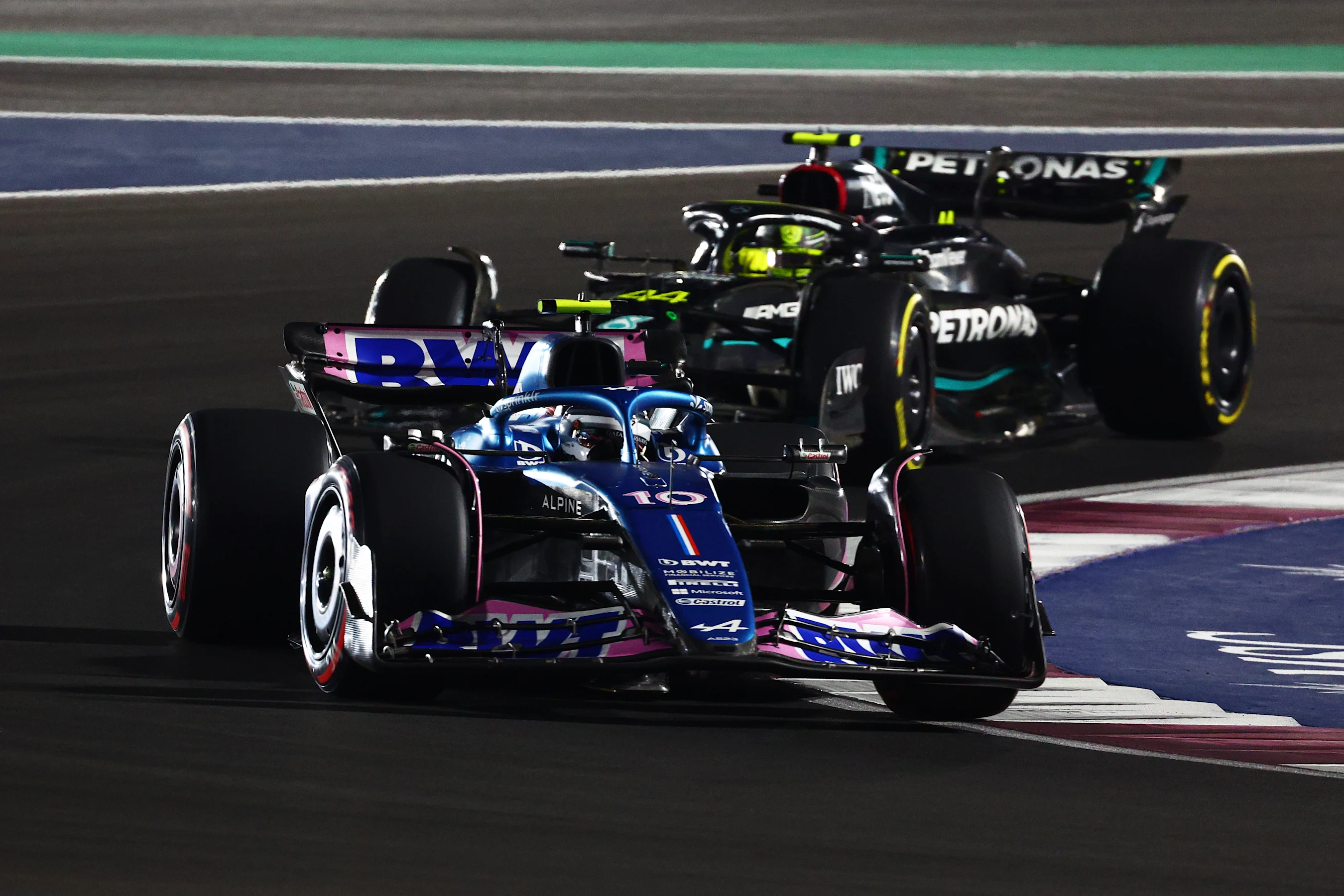 LUSAIL CITY, QATAR - OCTOBER 07: Pierre Gasly of France driving the (10) Alpine F1 A523 Renault