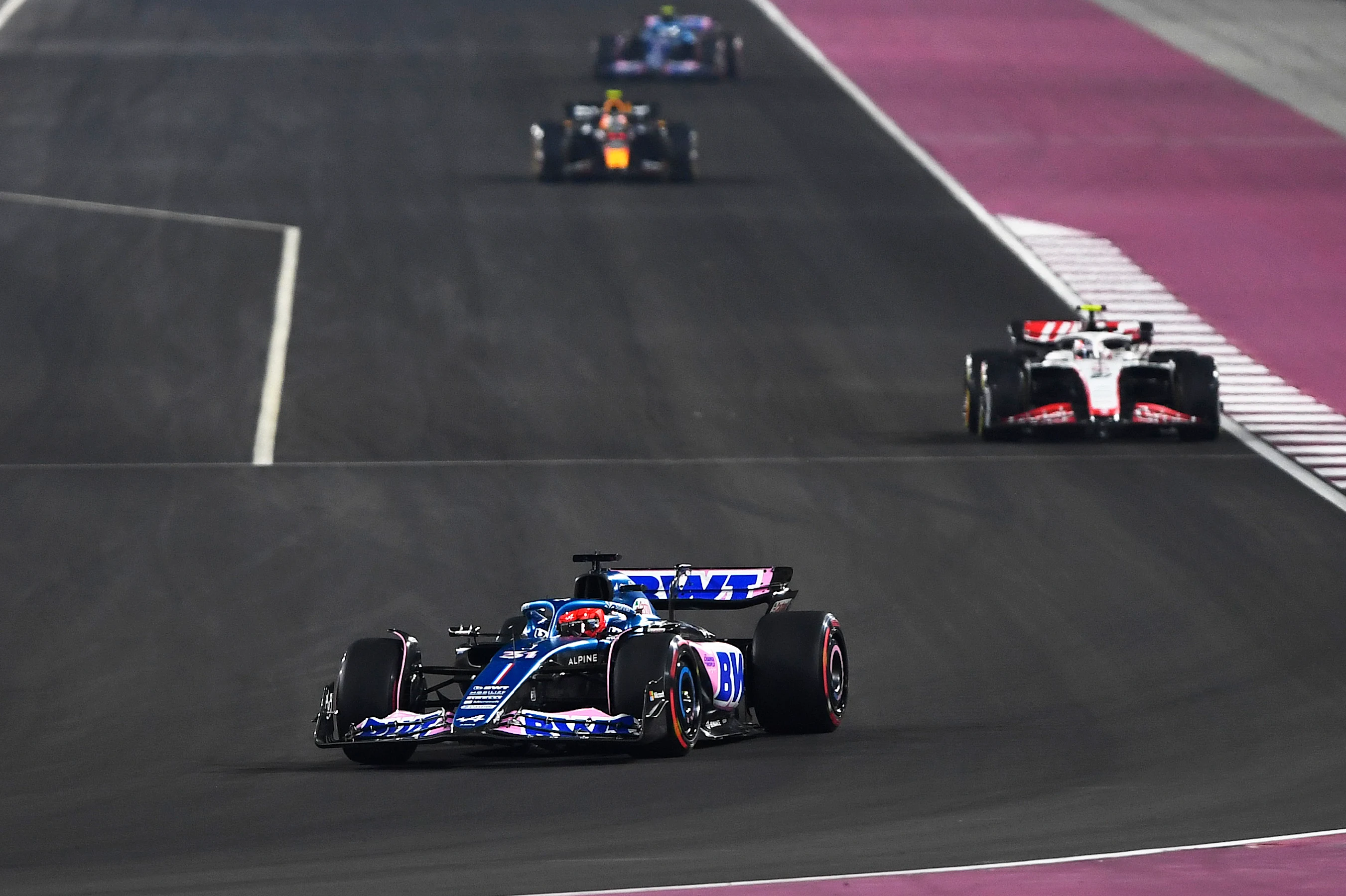 LUSAIL CITY, QATAR - OCTOBER 07: Esteban Ocon of France driving the (31) Alpine F1 A523 Renault