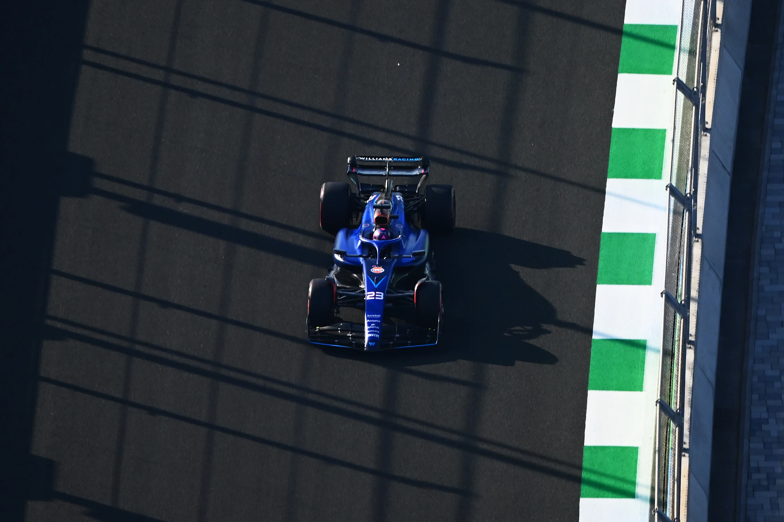 JEDDAH, SAUDI ARABIA - MARCH 17: Alexander Albon of Thailand driving the (23) Williams FW45