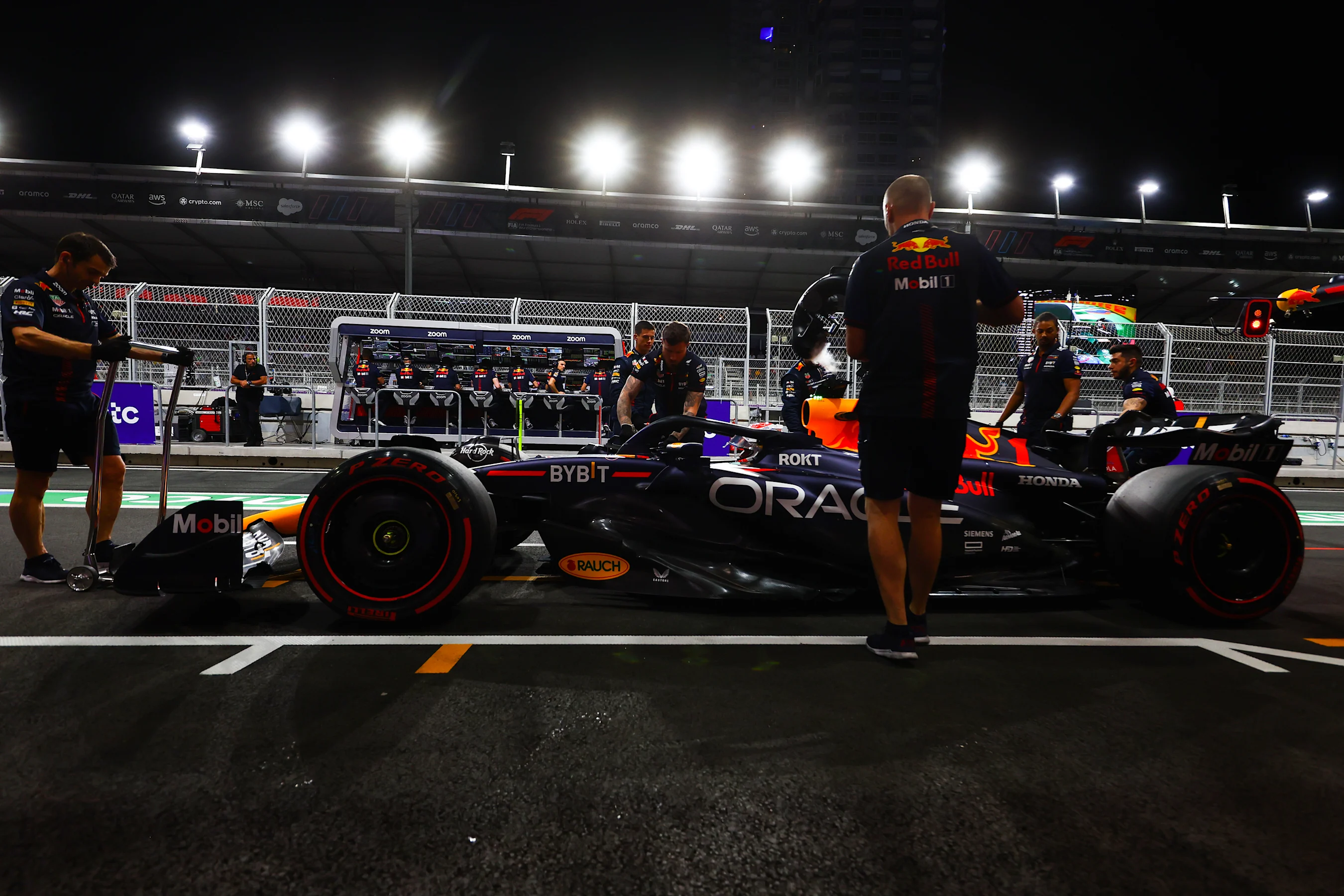 JEDDAH, SAUDI ARABIA - MARCH 18: Max Verstappen of the Netherlands driving the (1) Oracle Red Bull