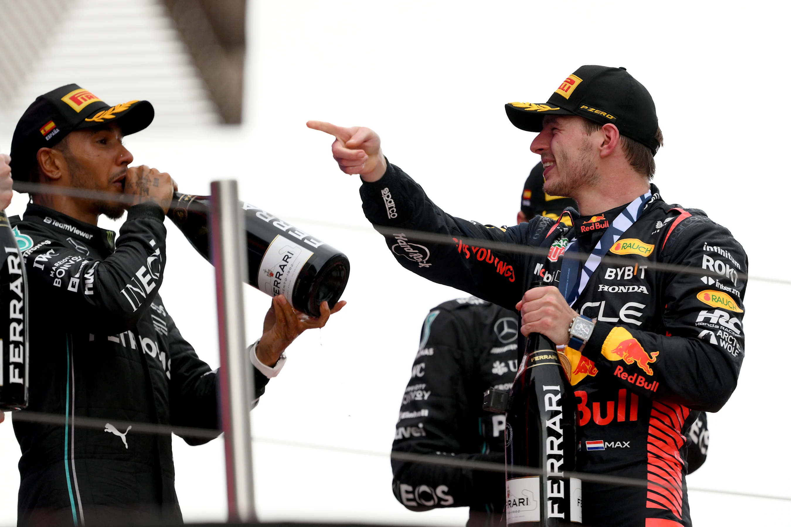 BARCELONA, SPAIN - JUNE 04: Race Winner Max Verstappen of the Netherlands and Oracle Red Bull