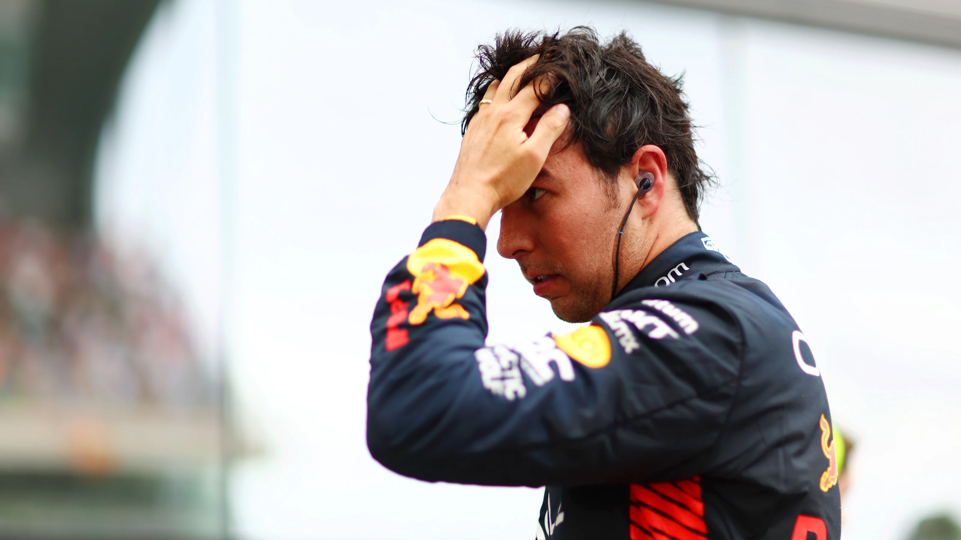 BARCELONA, SPAIN - JUNE 04: Fourth placed Sergio Perez of Mexico and Oracle Red Bull Racing walks