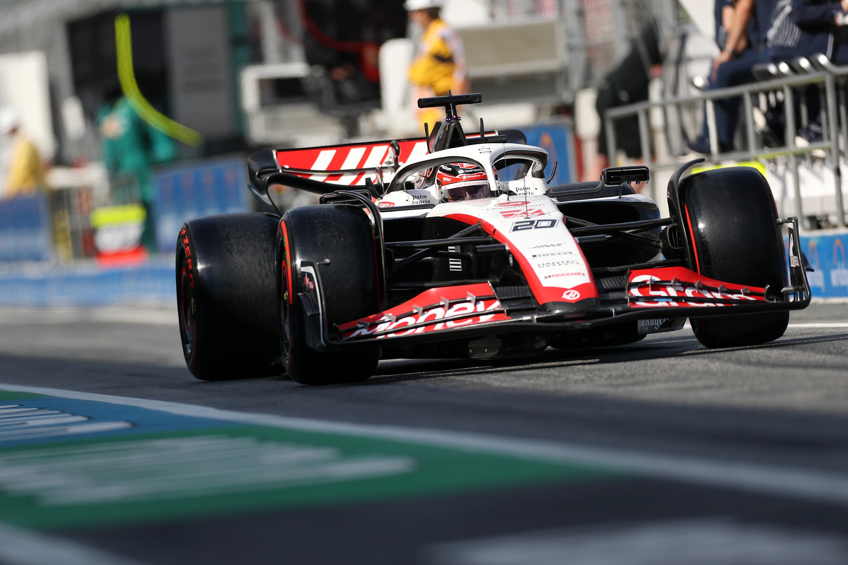 BARCELONA, SPAIN - JUNE 02: Kevin Magnussen of Denmark driving the (20) Haas F1 VF-23 Ferrari in