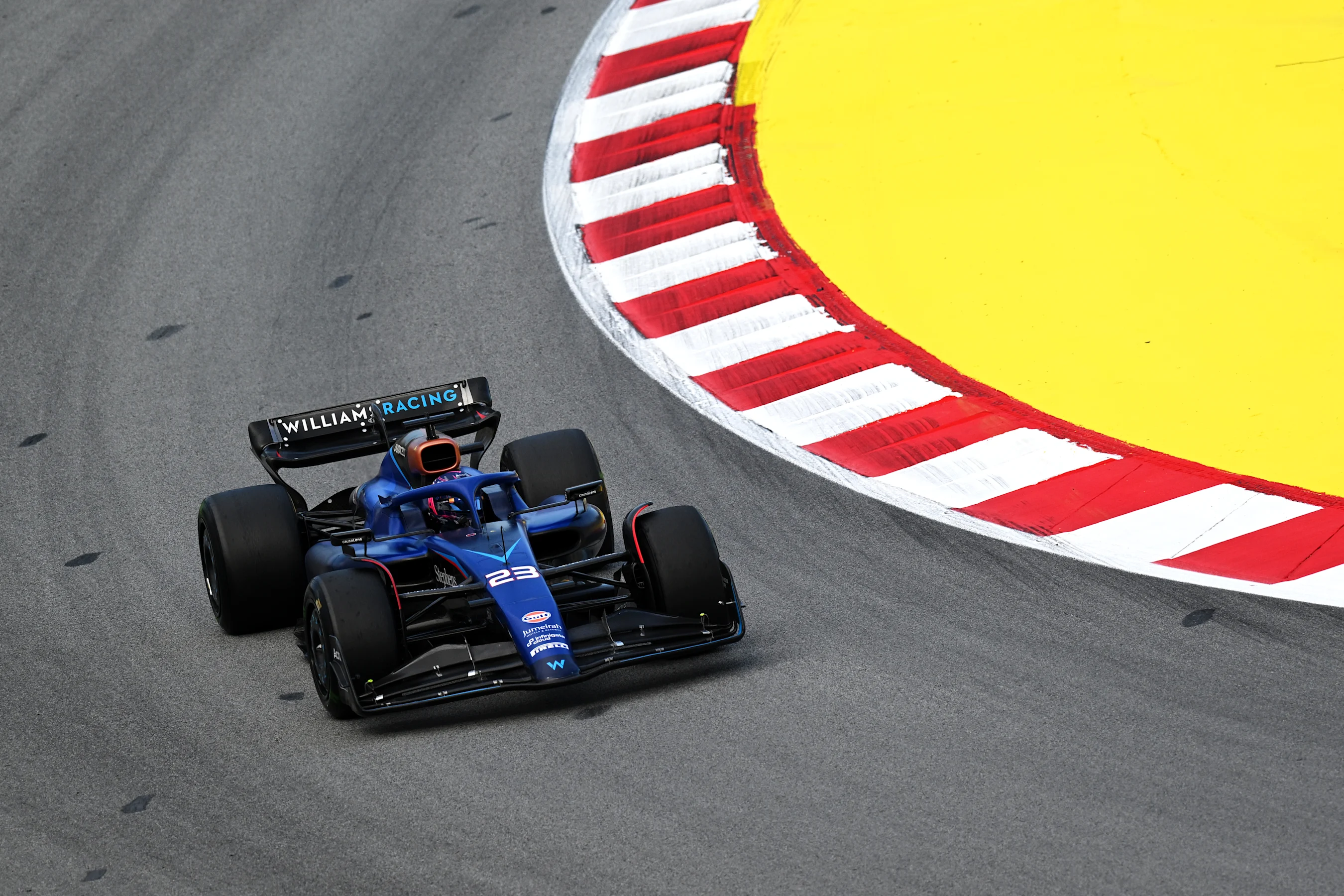BARCELONA, SPAIN - JUNE 02: Alexander Albon of Thailand driving the (23) Williams FW45 Mercedes on