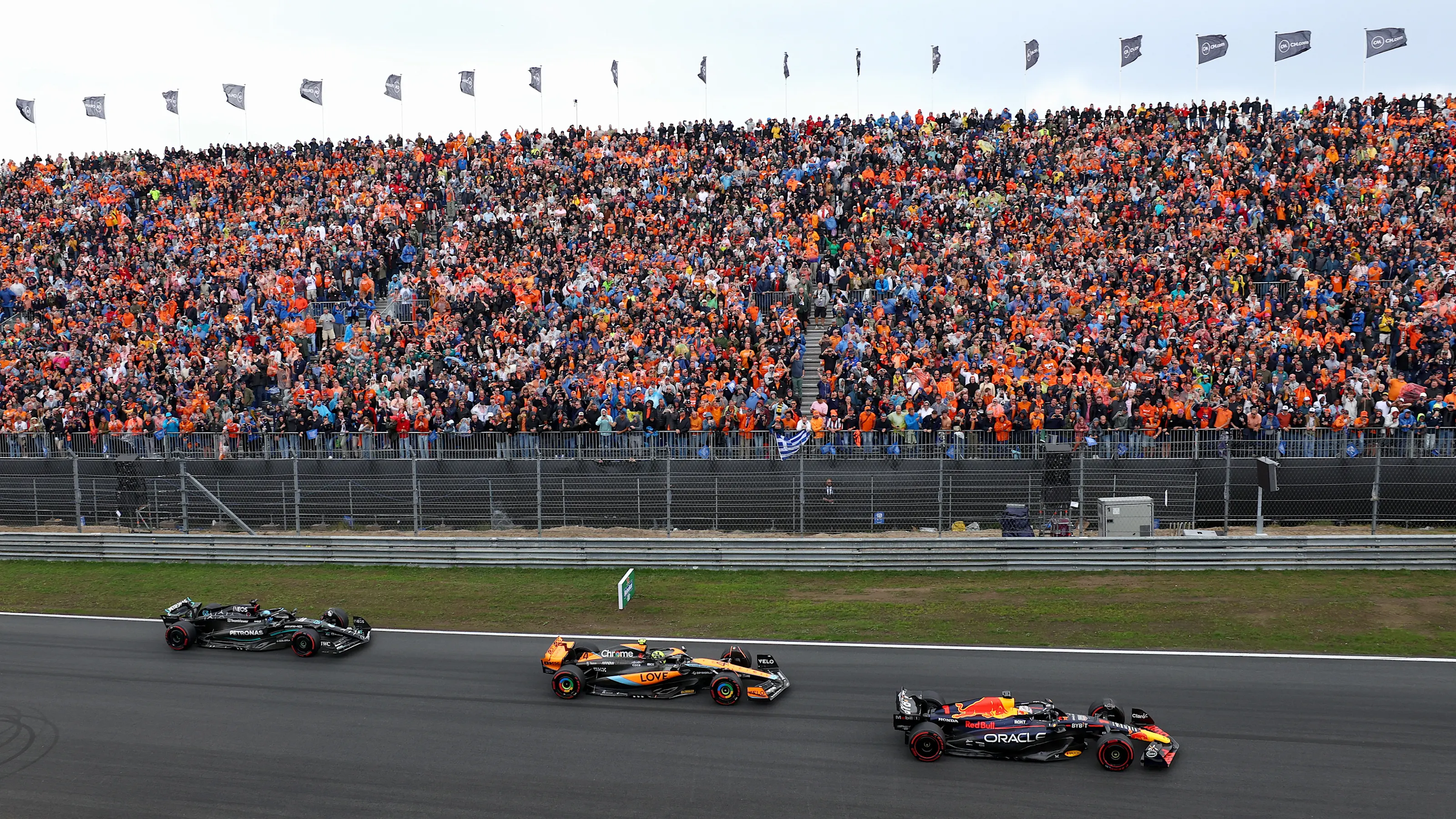 ZANDVOORT, NETHERLANDS - AUGUST 27: Max Verstappen of the Netherlands driving the (1) Oracle Red