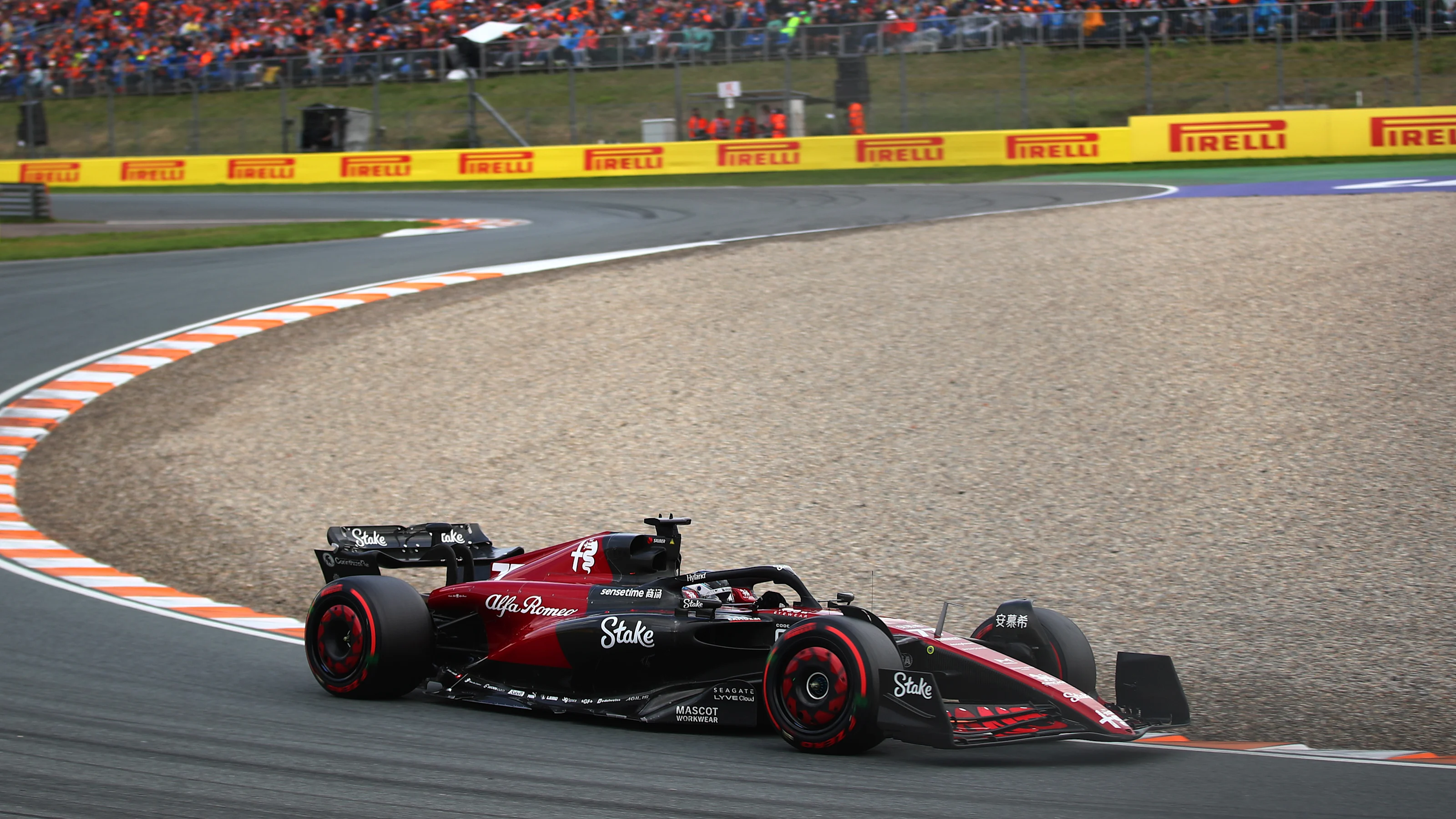 ZANDVOORT, NETHERLANDS - AUGUST 27: Valtteri Bottas of Finland driving the (77) Alfa Romeo F1 C43