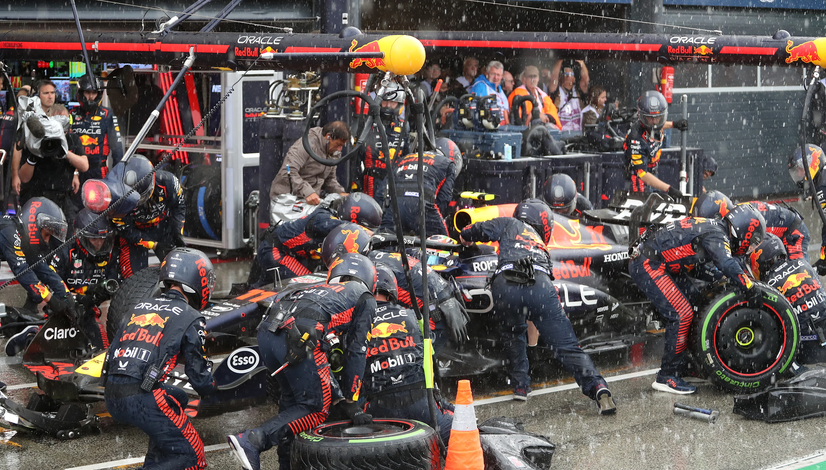 ZANDVOORT, NETHERLANDS - AUGUST 27: Sergio Perez of Mexico driving the (11) Oracle Red Bull Racing