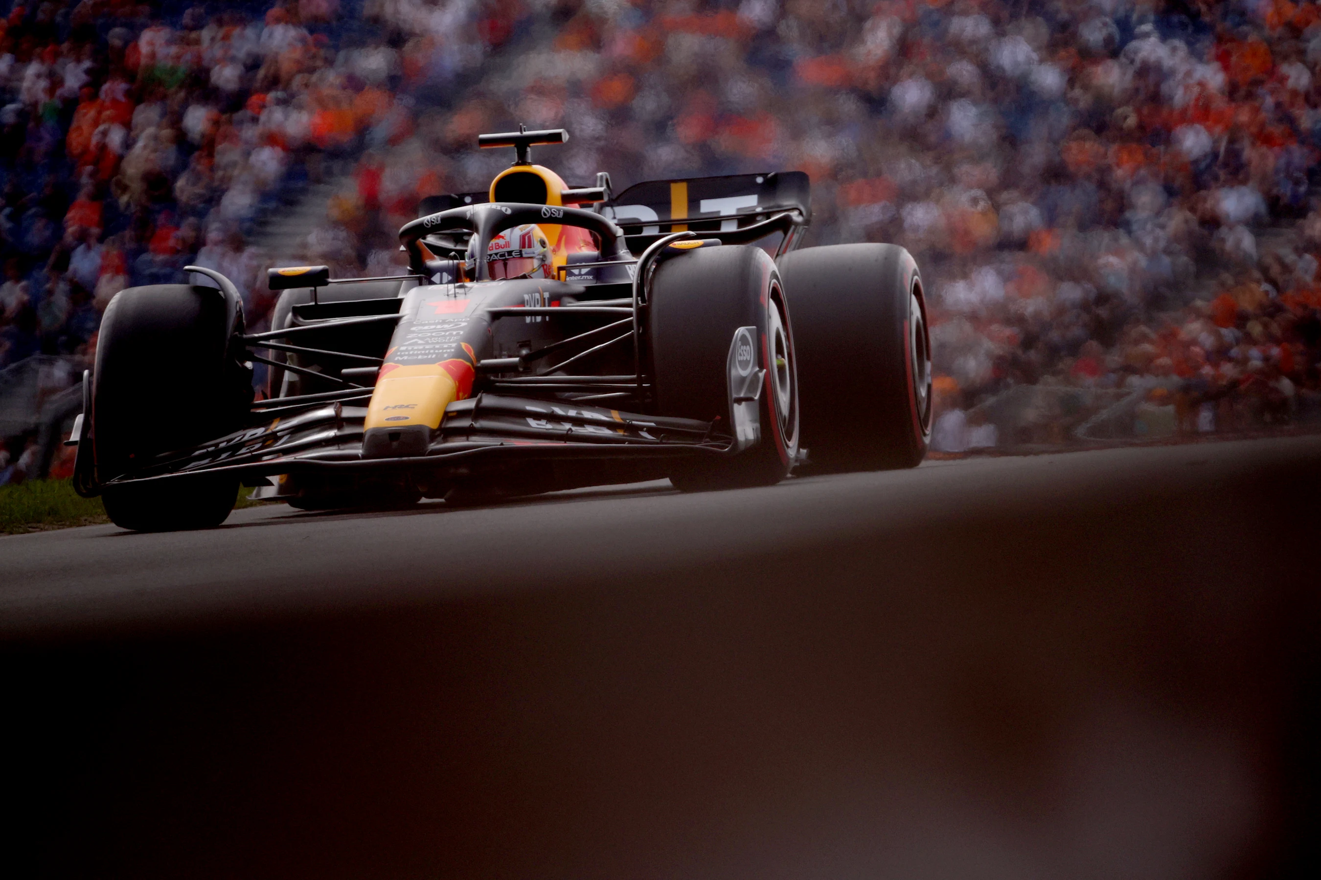 ZANDVOORT, NETHERLANDS - AUGUST 25: Max Verstappen of the Netherlands driving the (1) Oracle Red