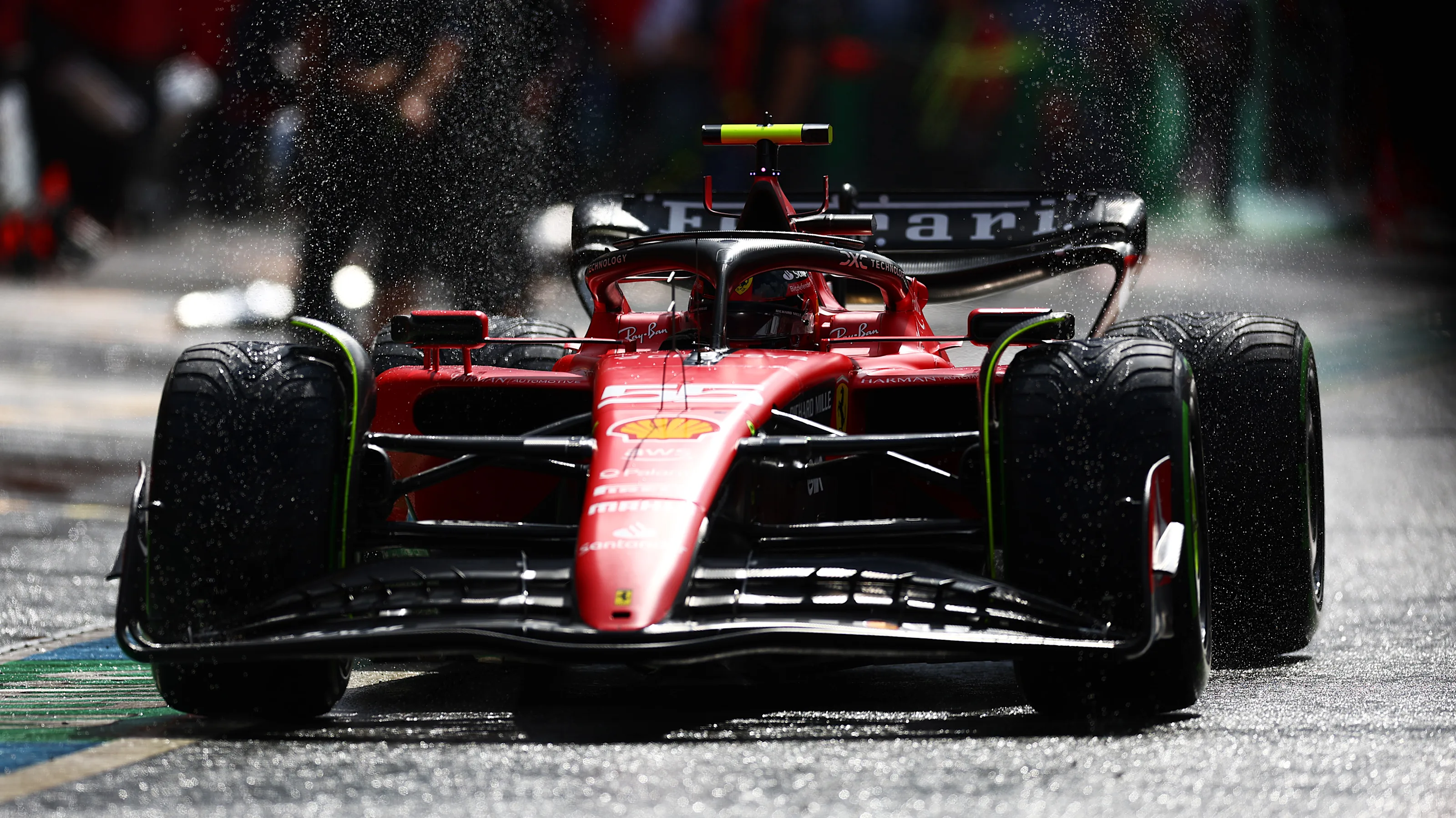 ZANDVOORT, NETHERLANDS - AUGUST 26: Carlos Sainz of Spain driving (55) the Ferrari SF-23 in the