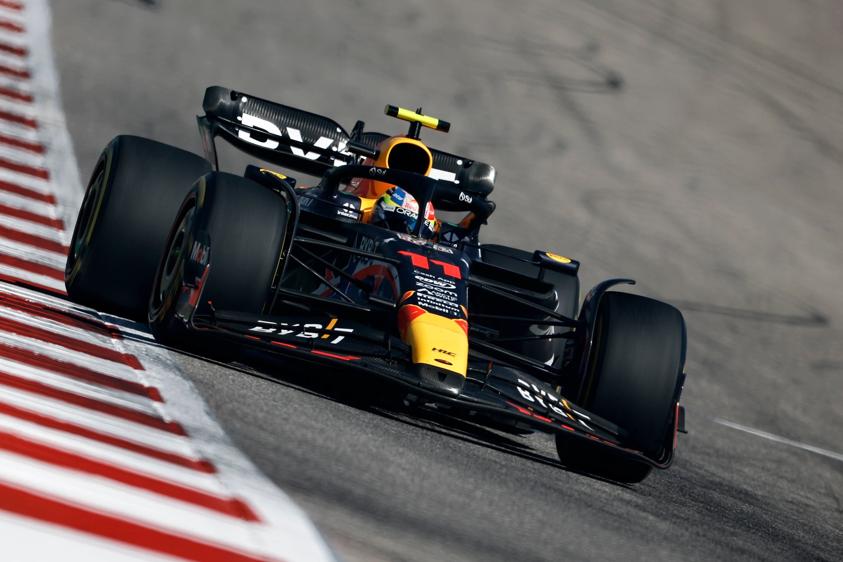 AUSTIN, TEXAS - OCTOBER 22: Sergio Perez of Mexico driving the (11) Oracle Red Bull Racing RB19 on