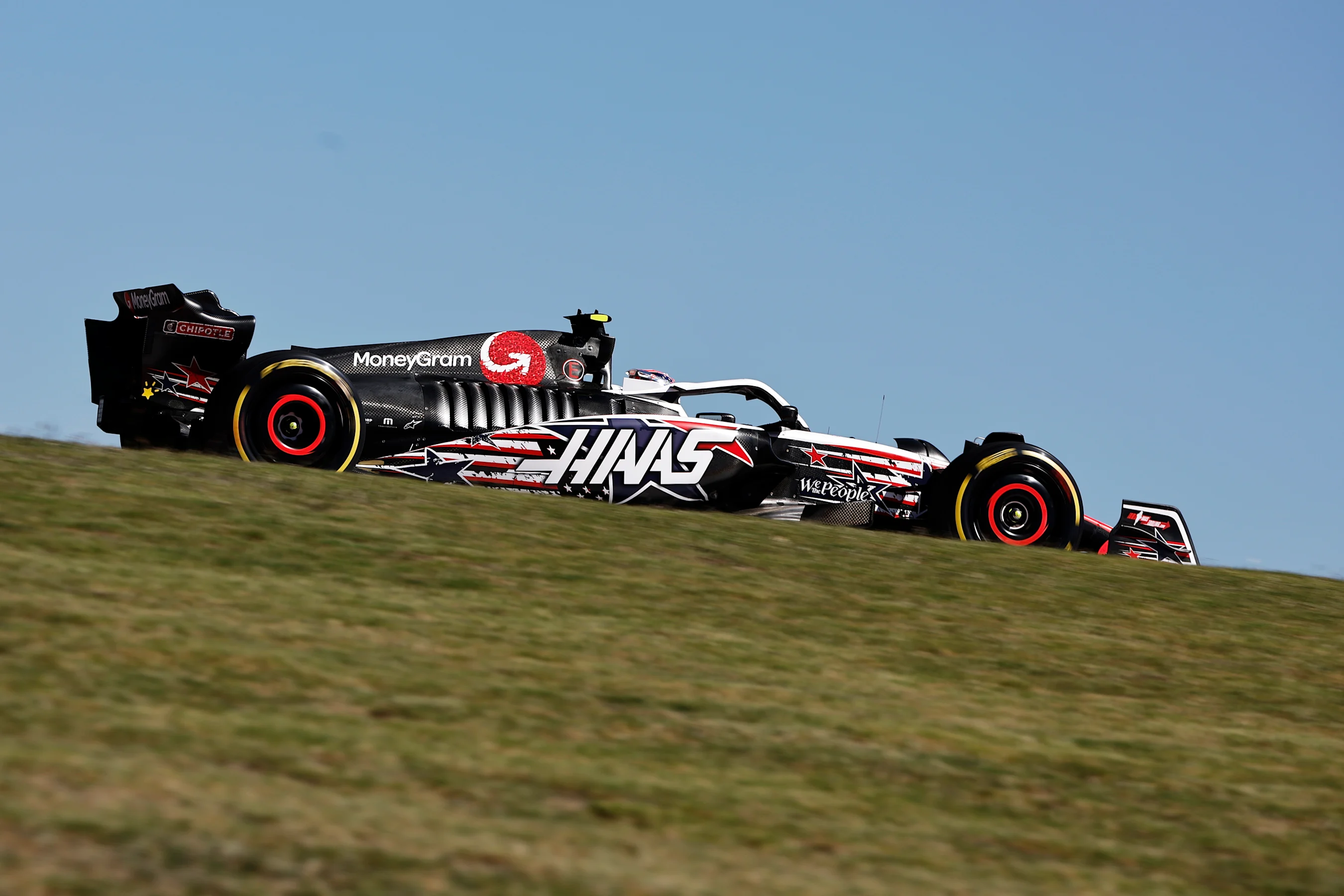 AUSTIN, TEXAS - OCTOBER 20: Nico Hulkenberg of Germany driving the (27) Haas F1 VF-23 Ferrari on