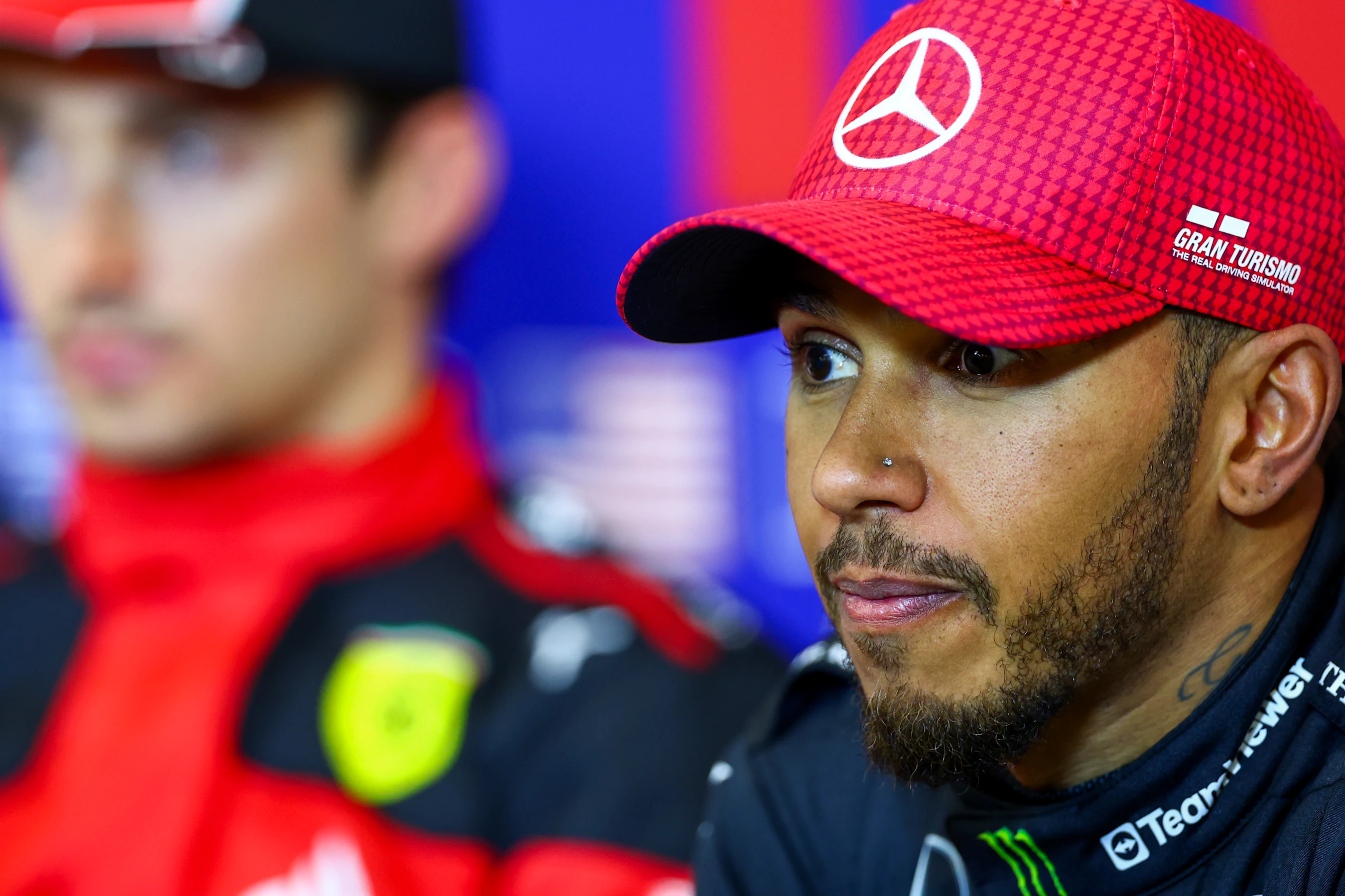 AUSTIN, TEXAS - OCTOBER 20: Third placed qualifier Lewis Hamilton of Great Britain and Mercedes