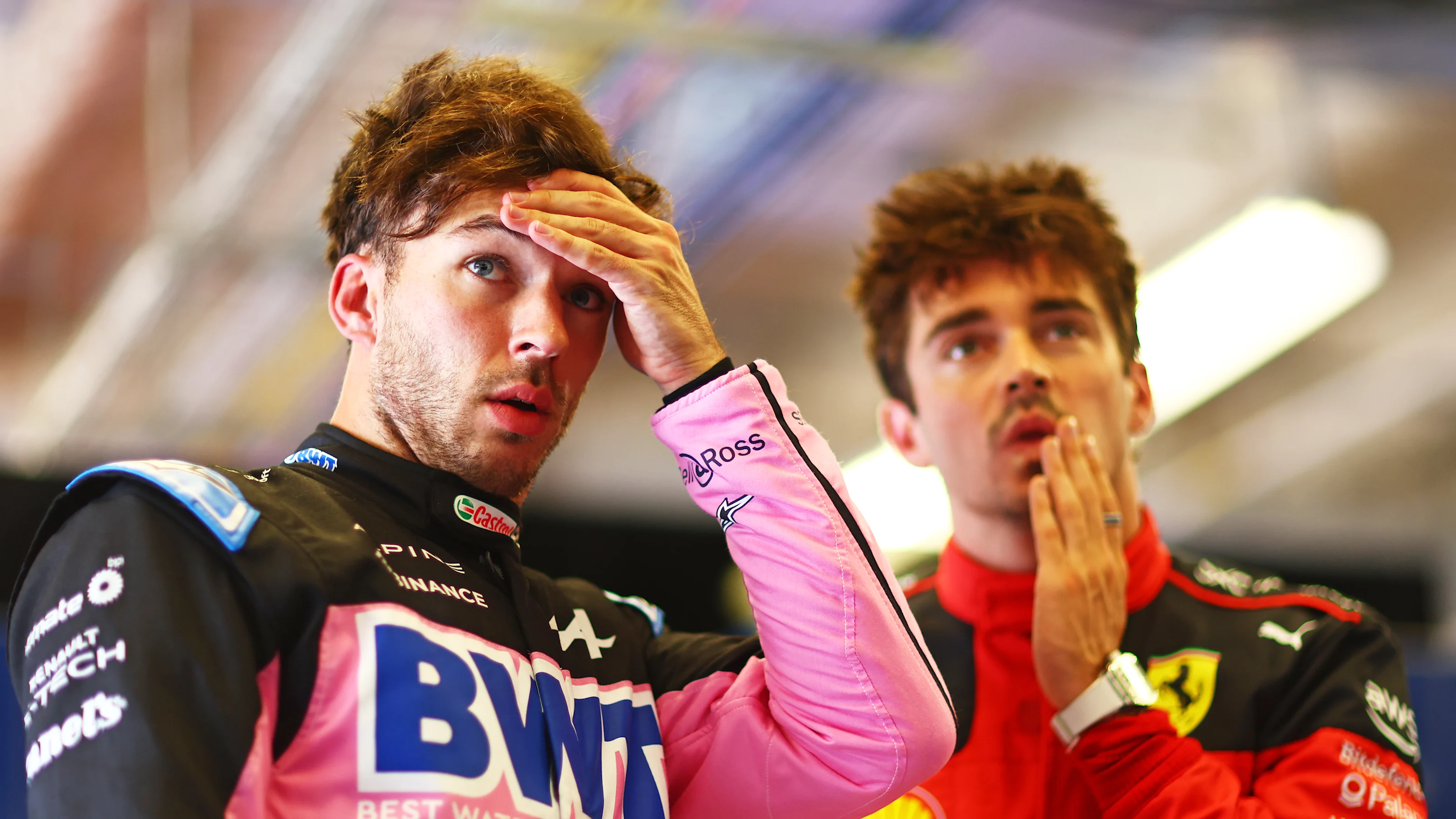 AUSTIN, TEXAS - OCTOBER 21: 10th placed qualifier Pierre Gasly of France and Alpine F1 reacts in