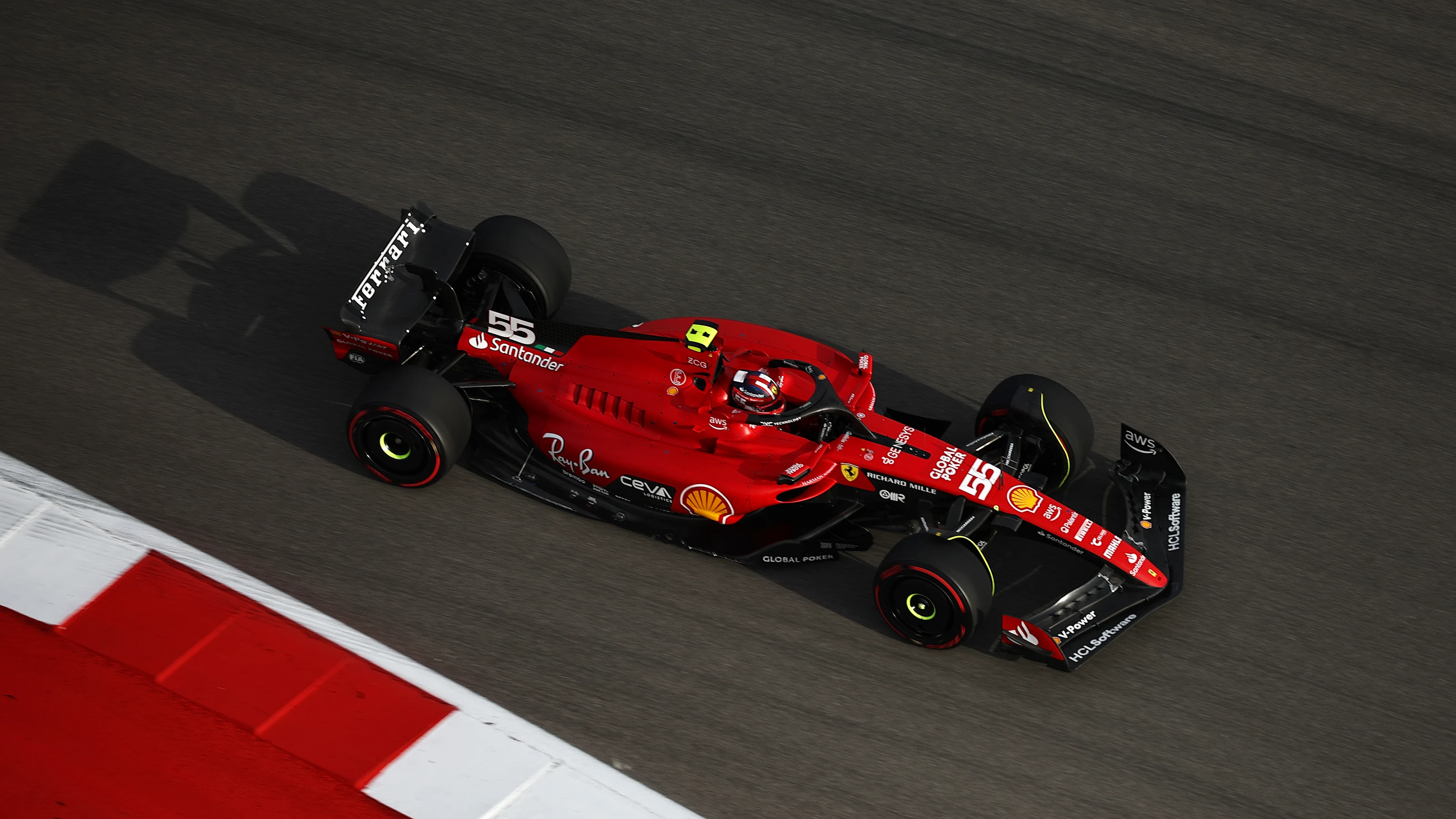 AUSTIN, TEXAS - OCTOBER 21: Carlos Sainz of Spain driving (55) the Ferrari SF-23 on track during