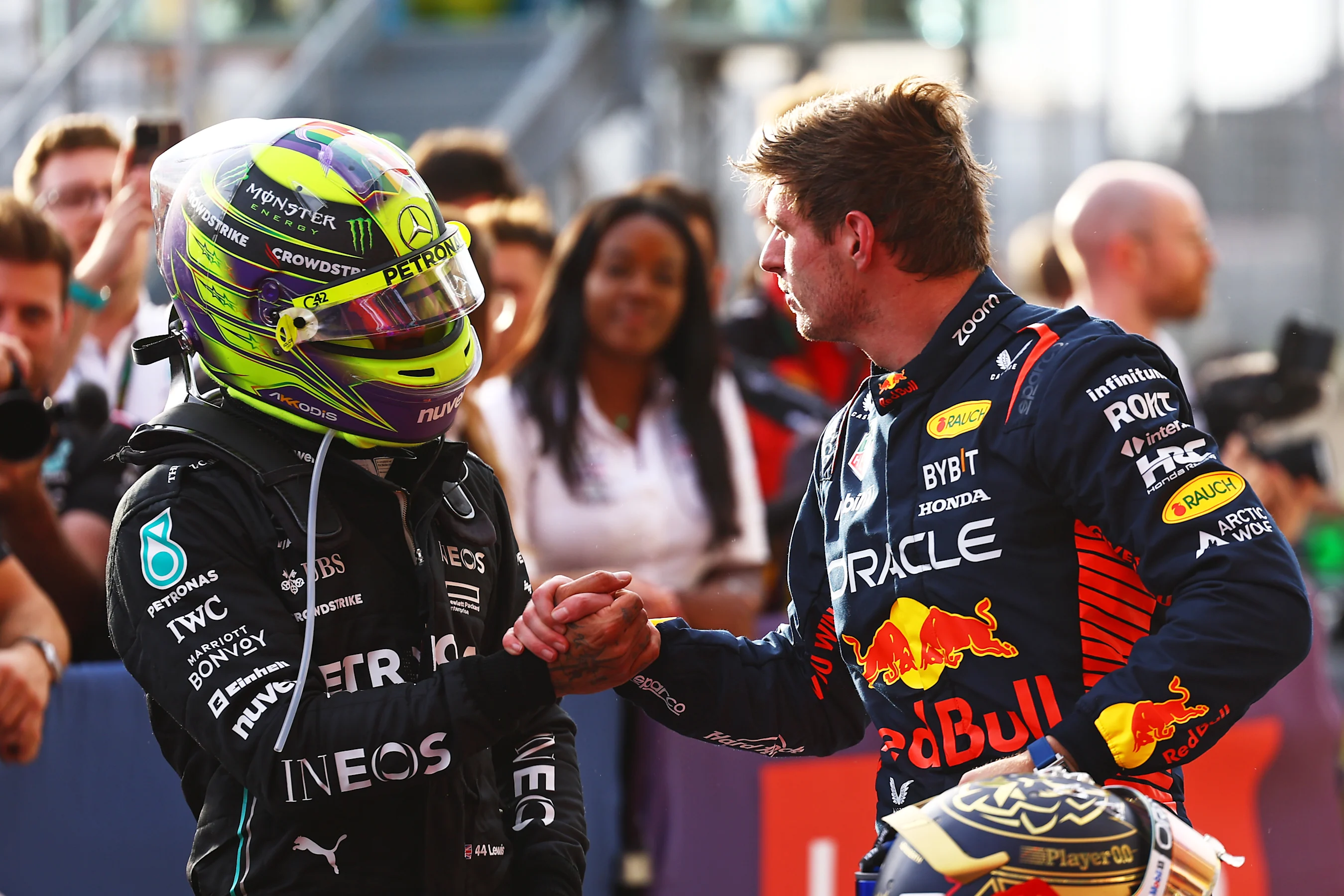 AUSTIN, TEXAS - OCTOBER 21: Sprint winner Max Verstappen of the Netherlands and Oracle Red Bull
