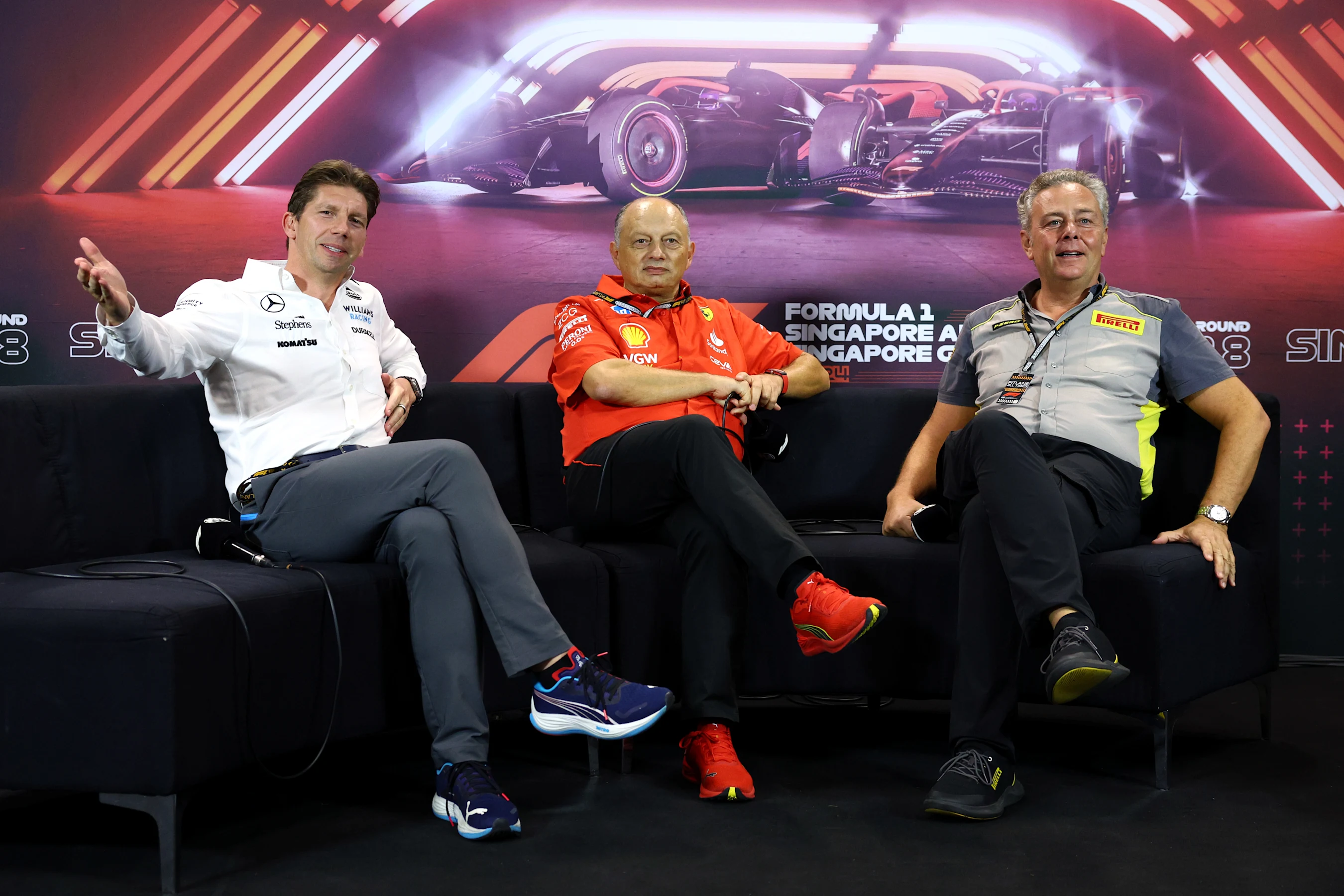 SINGAPORE, SINGAPORE - SEPTEMBER 20: James Vowles, Team Principal of Williams, Ferrari Team