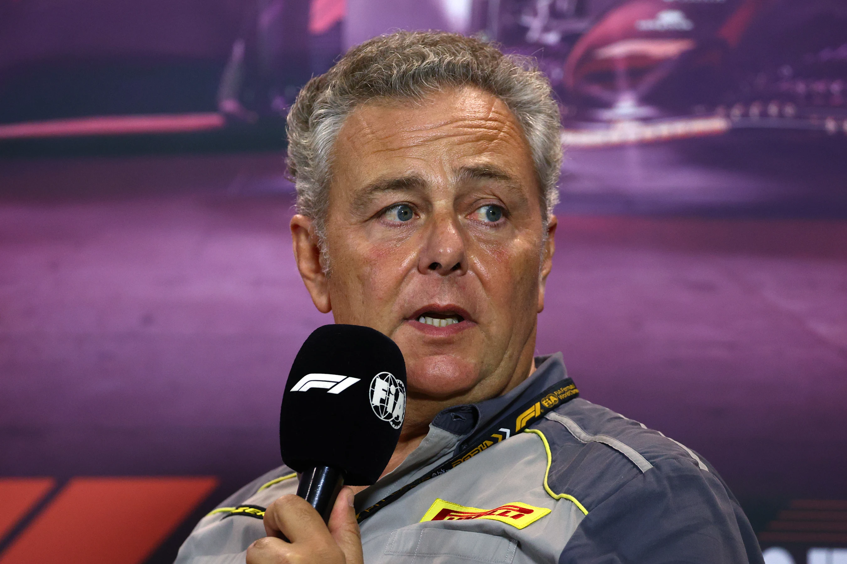 SINGAPORE, SINGAPORE - SEPTEMBER 20: Director of Pirelli F1 Mario Isola attends the Team Principals