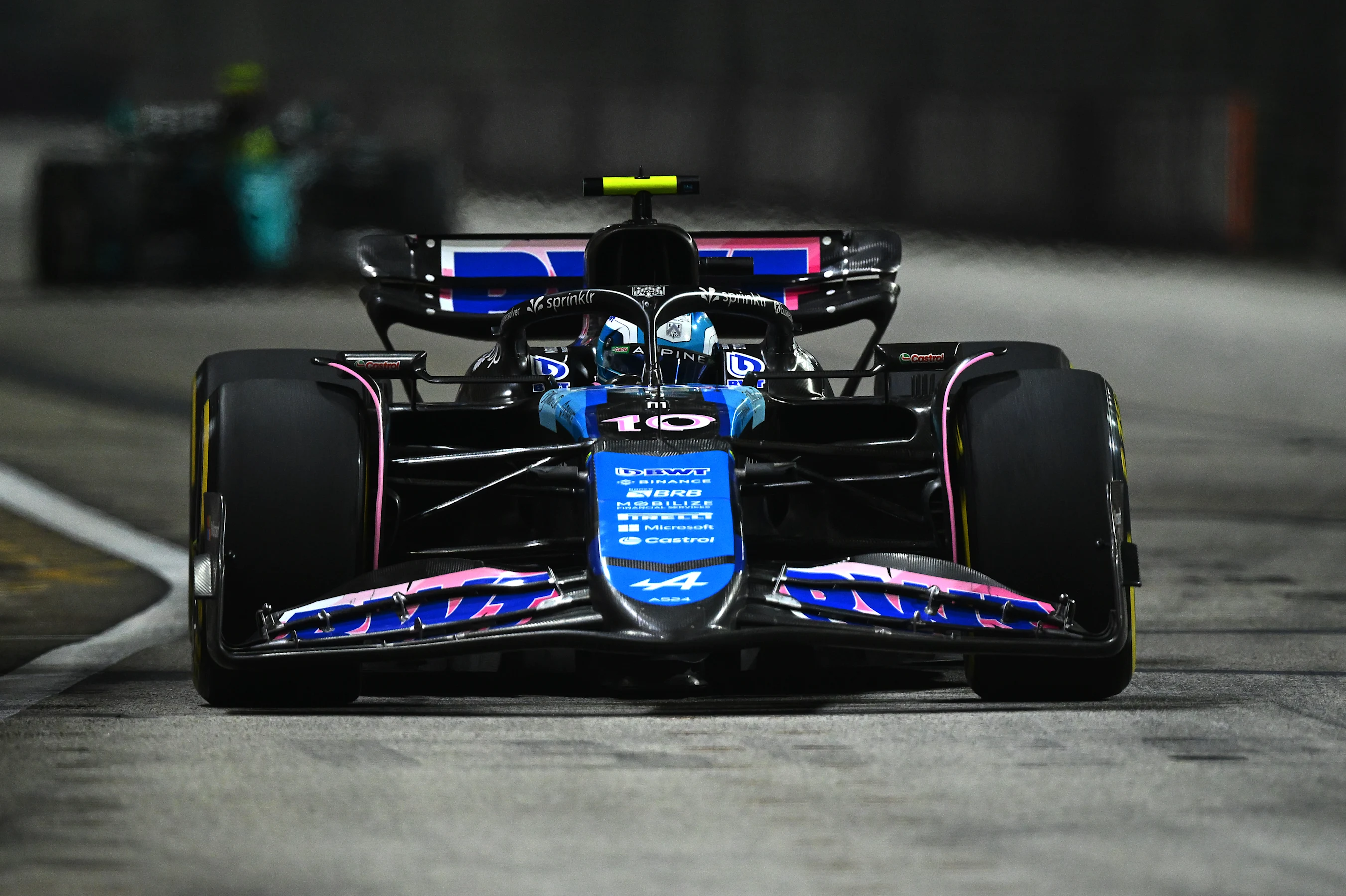 SINGAPORE, SINGAPORE - SEPTEMBER 20: Pierre Gasly of France driving the (10) Alpine F1 A524 Renault