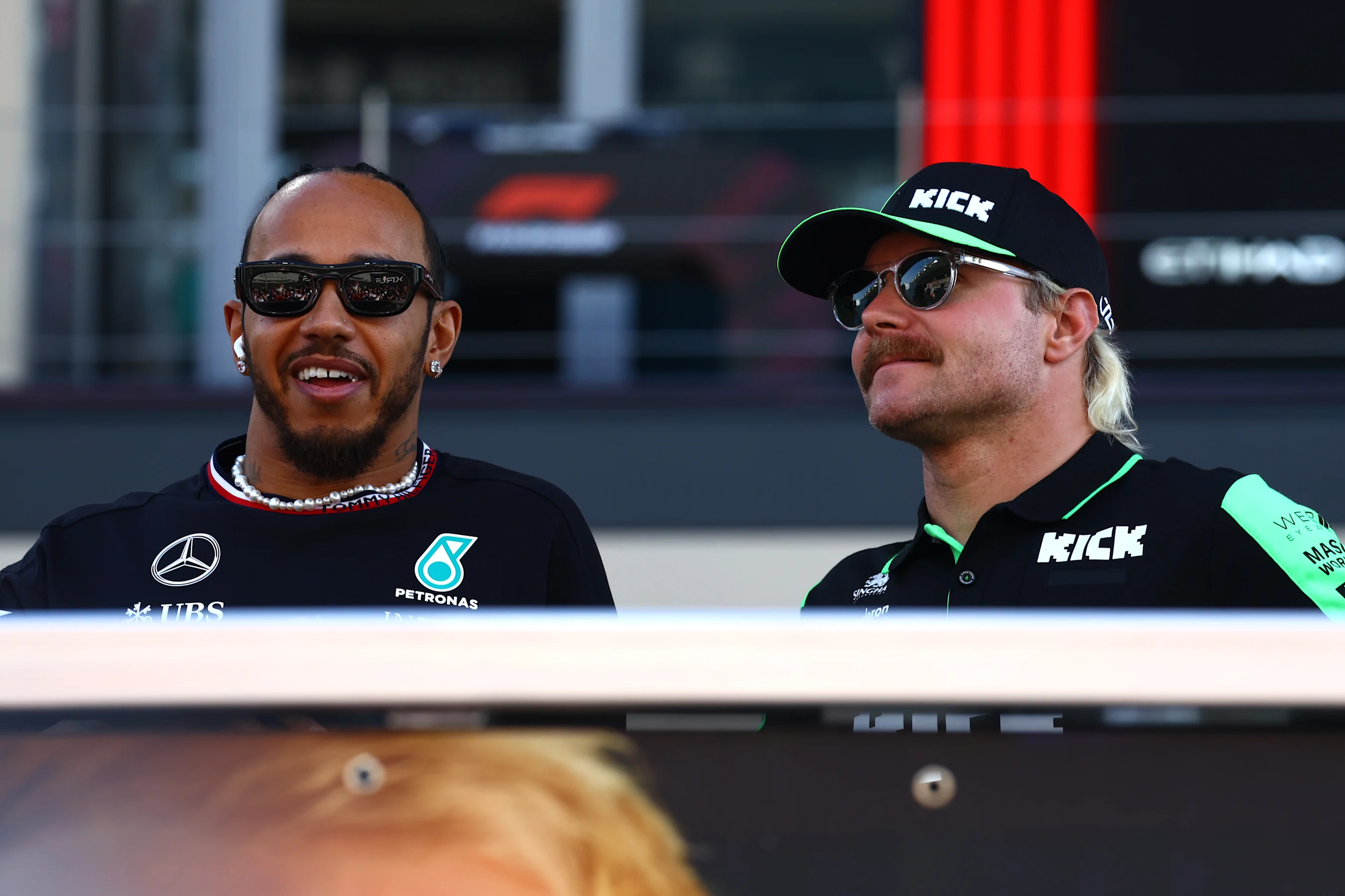ABU DHABI, UNITED ARAB EMIRATES - DECEMBER 08: Lewis Hamilton of Great Britain and Mercedes and