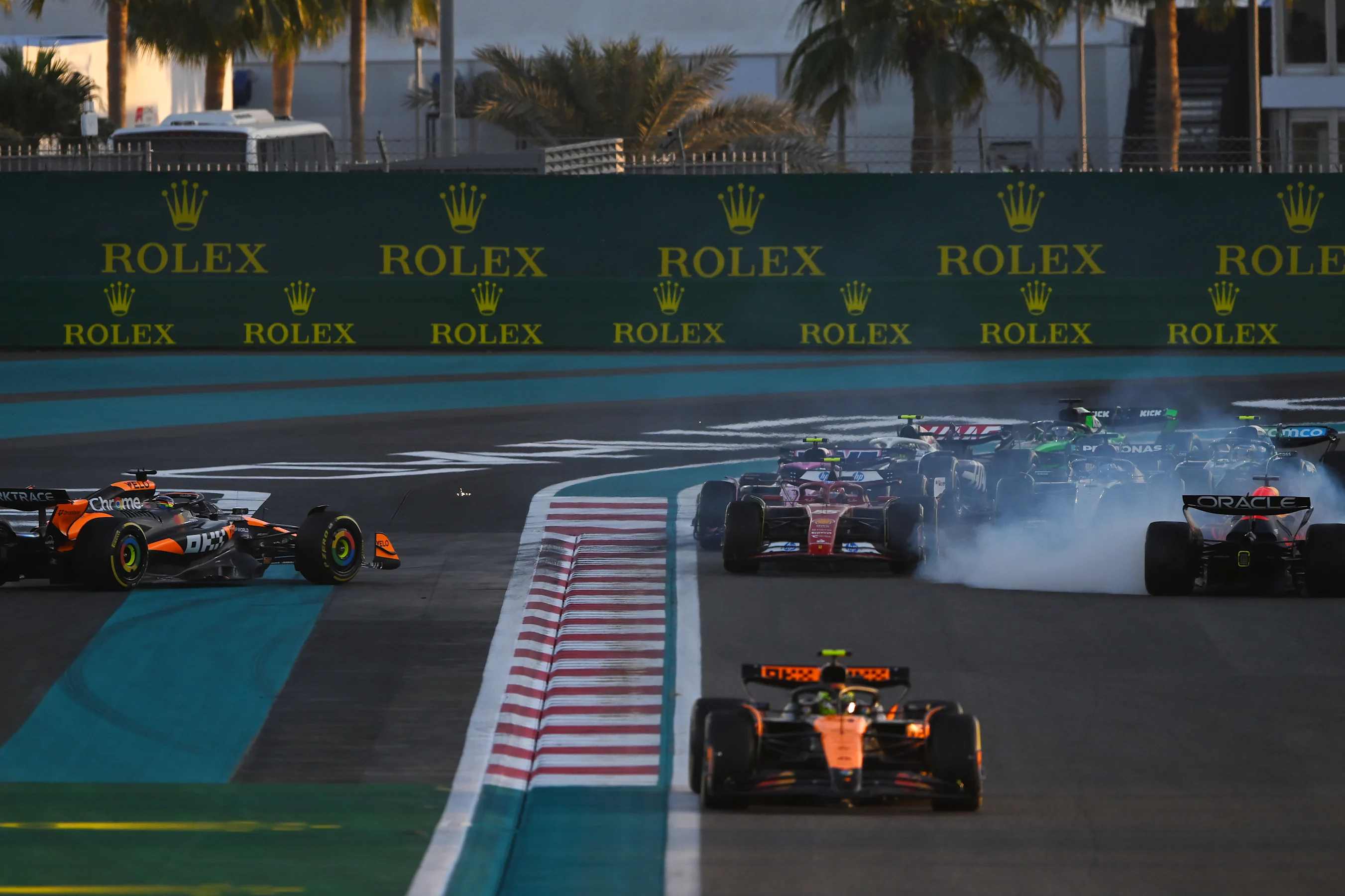 ABU DHABI, UNITED ARAB EMIRATES - DECEMBER 08: Lando Norris of Great Britain driving the (4)