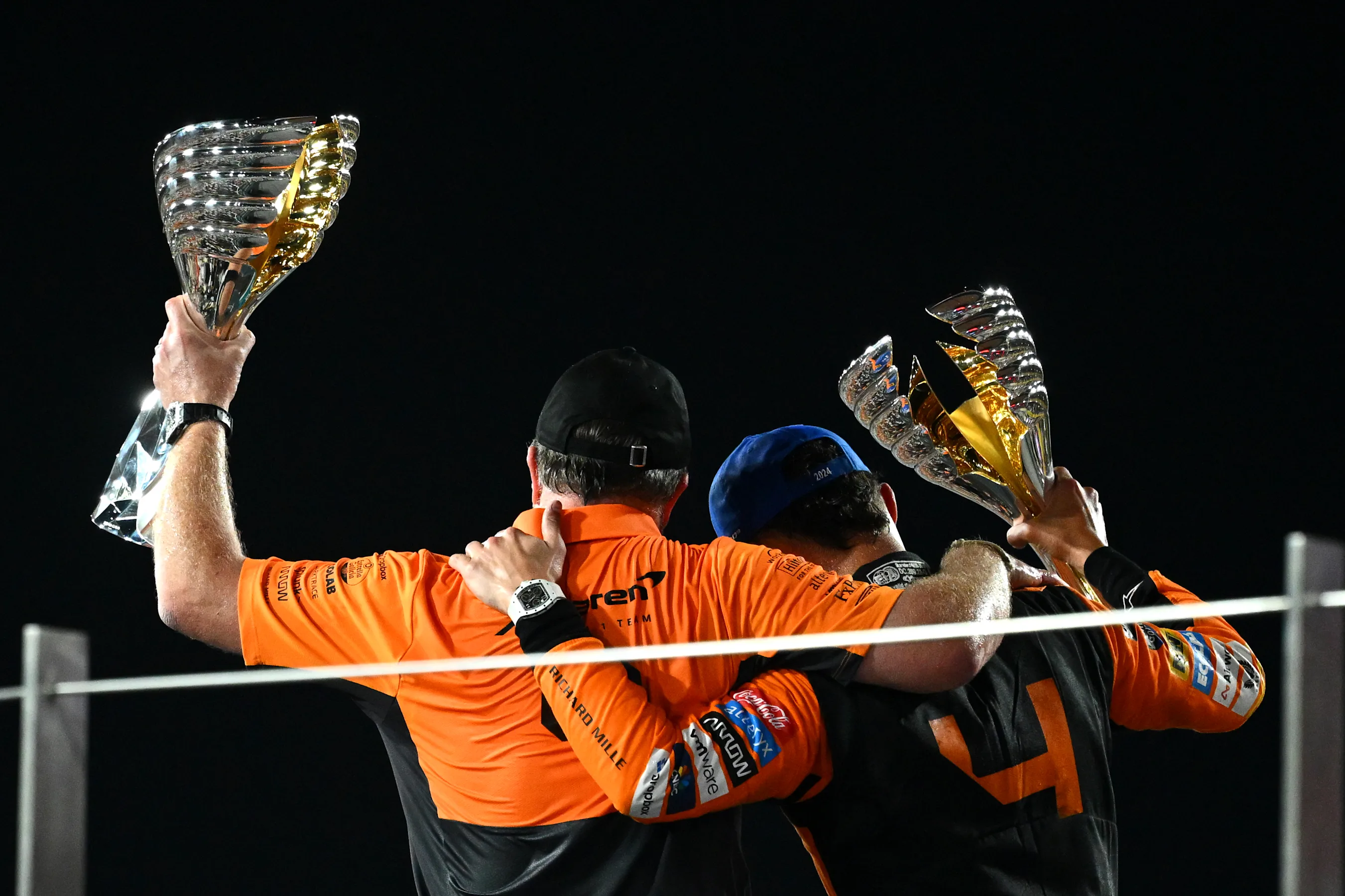 ABU DHABI, UNITED ARAB EMIRATES - DECEMBER 08: Race winner Lando Norris of Great Britain and
