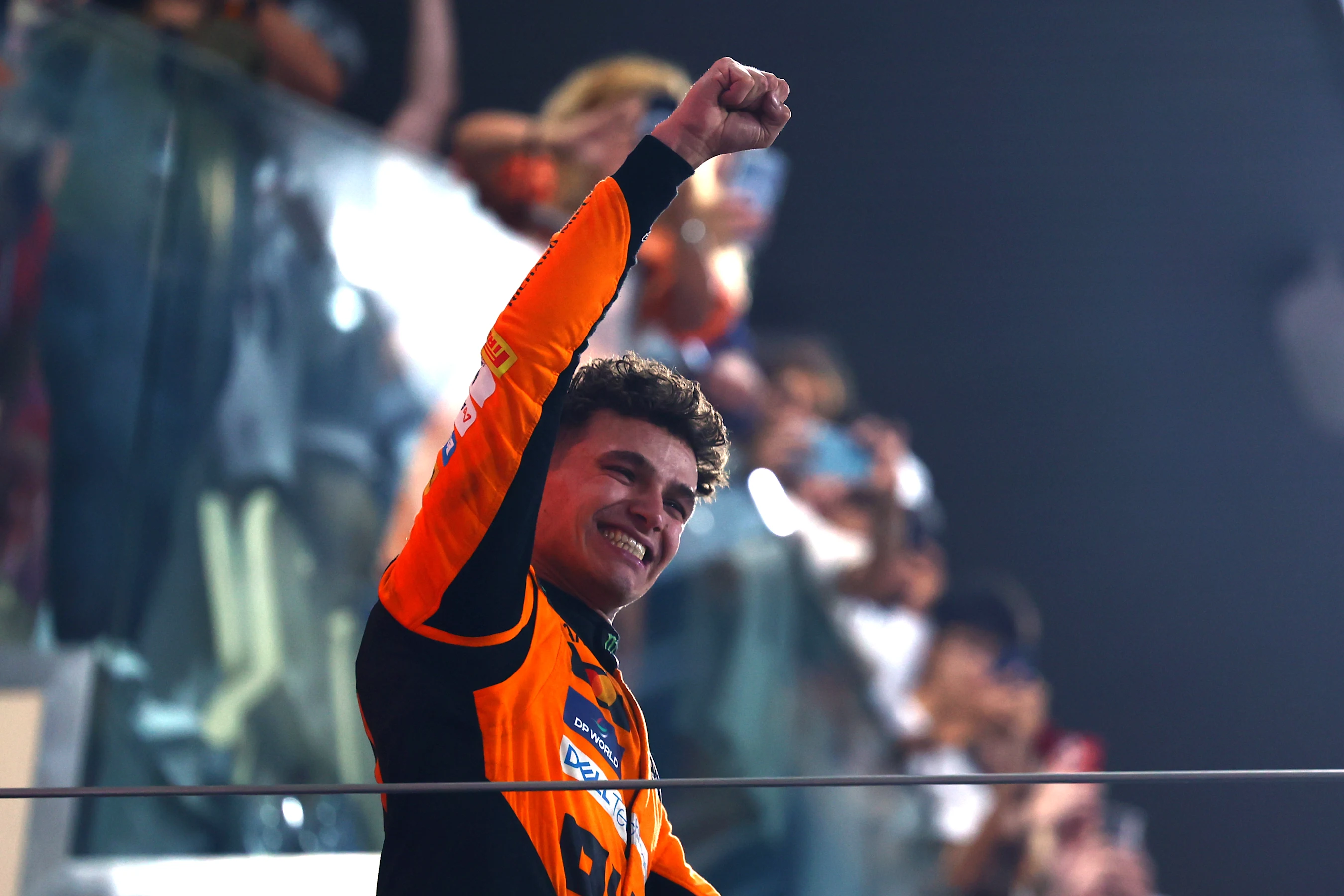 ABU DHABI, UNITED ARAB EMIRATES - DECEMBER 08: Race winner Lando Norris of Great Britain and