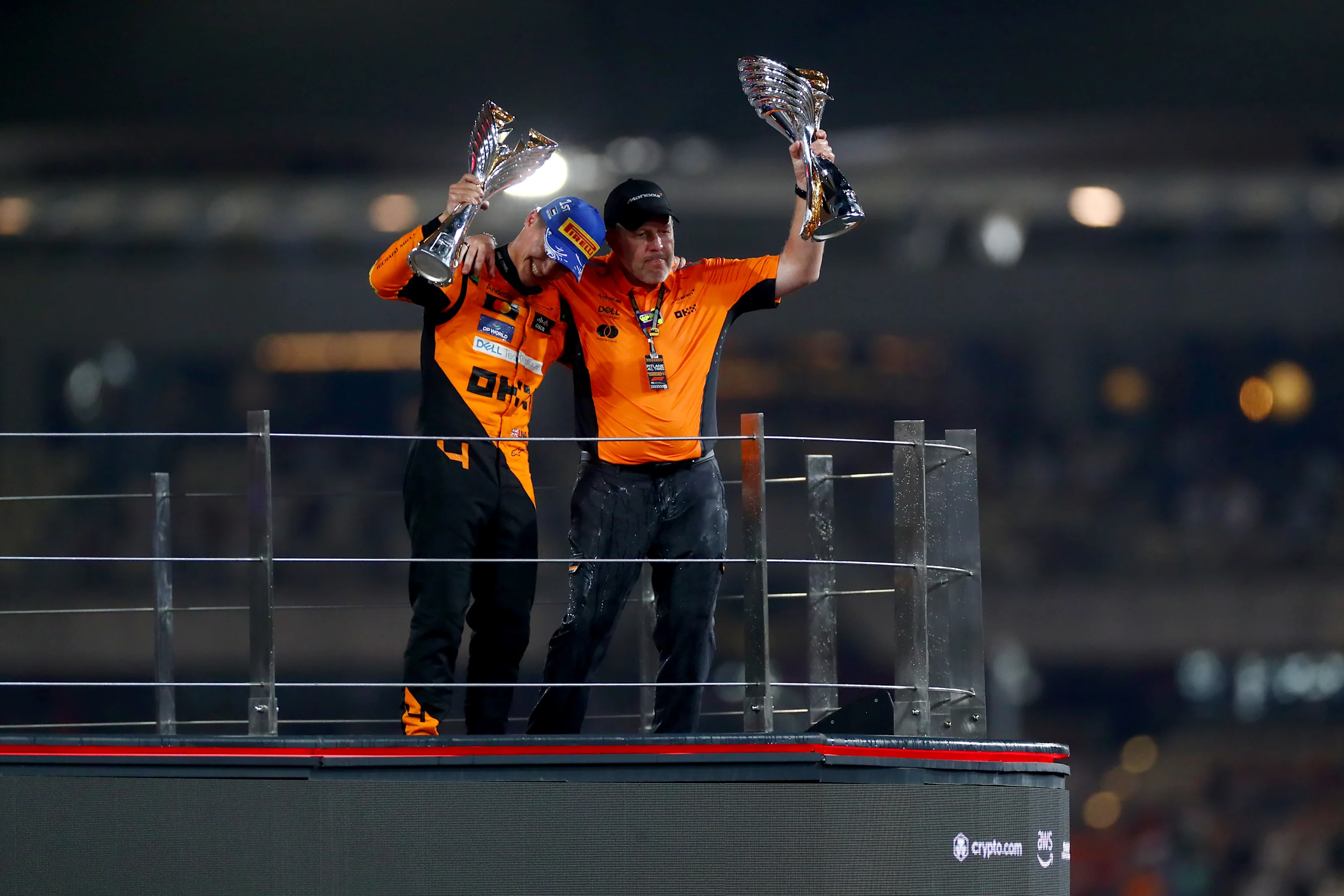ABU DHABI, UNITED ARAB EMIRATES - DECEMBER 08: Race winner Lando Norris of Great Britain and