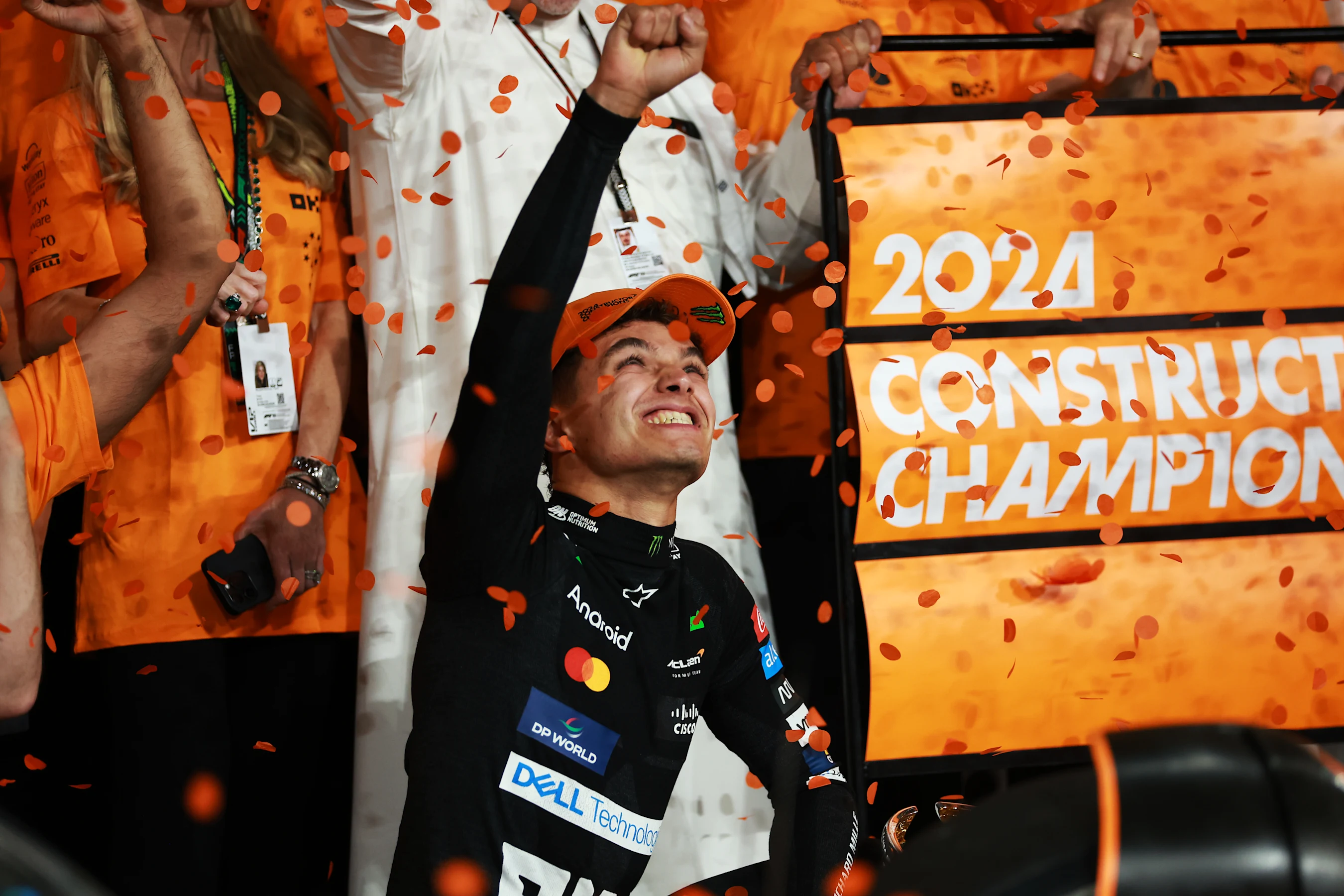 ABU DHABI, UNITED ARAB EMIRATES - DECEMBER 08: Race winner Lando Norris of Great Britain and