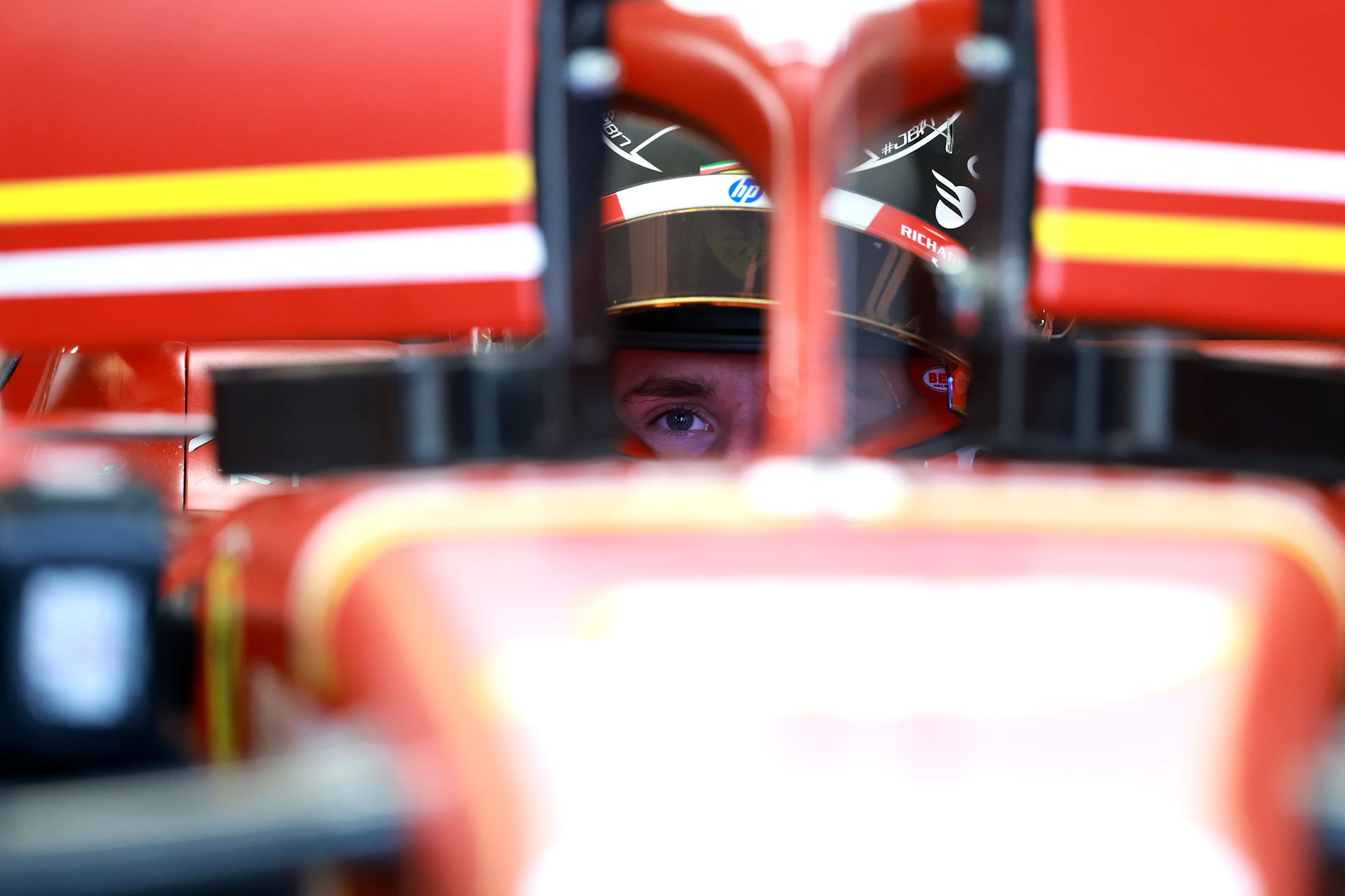 ABU DHABI, UNITED ARAB EMIRATES - DECEMBER 06: Arthur Leclerc of Monaco and Ferrari prepares to