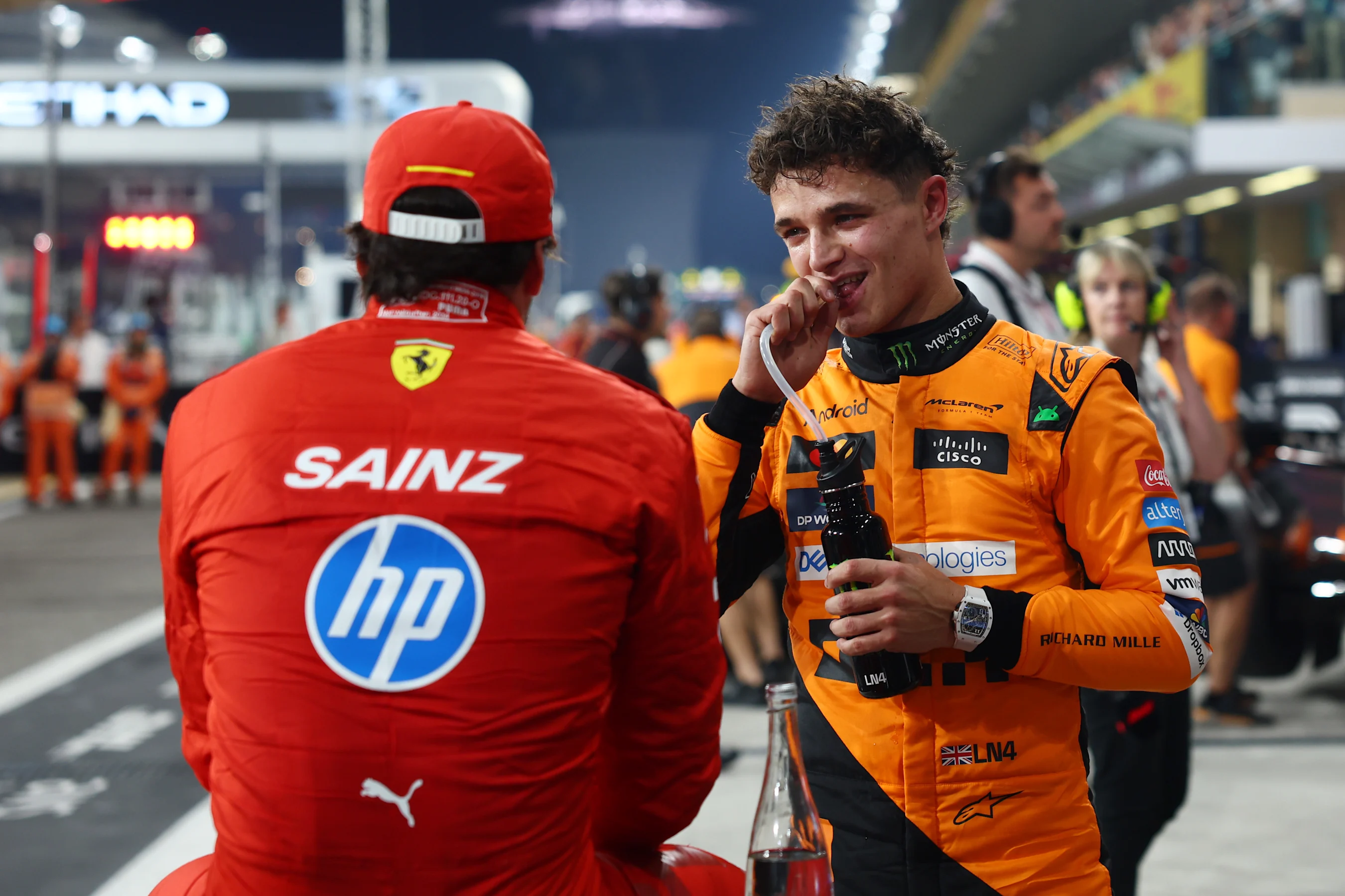 ABU DHABI, UNITED ARAB EMIRATES - DECEMBER 07: Pole position qualifier Lando Norris of Great