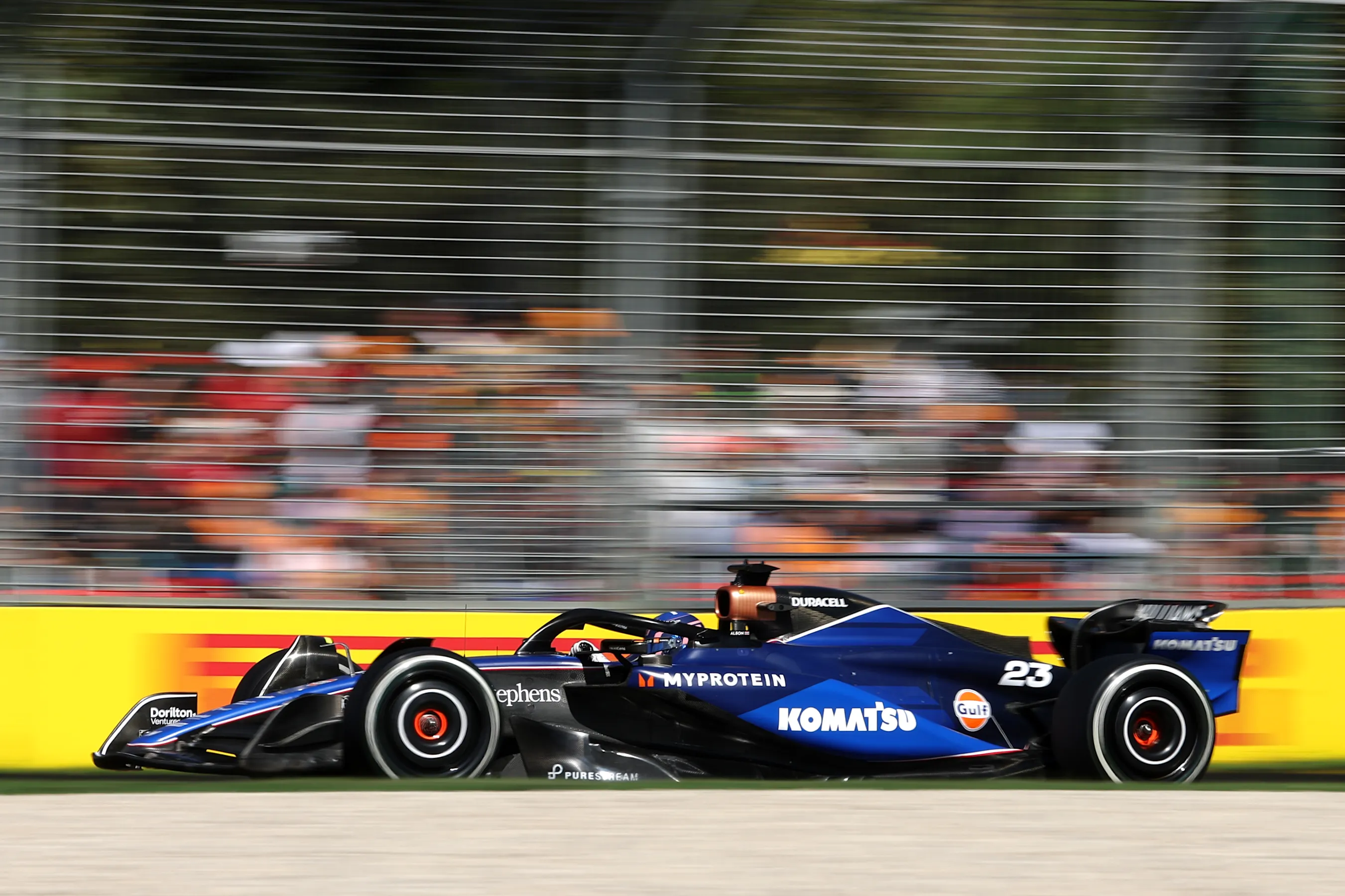 MELBOURNE, AUSTRALIA - MARCH 24: Alexander Albon of Thailand driving the (23) Williams FW46