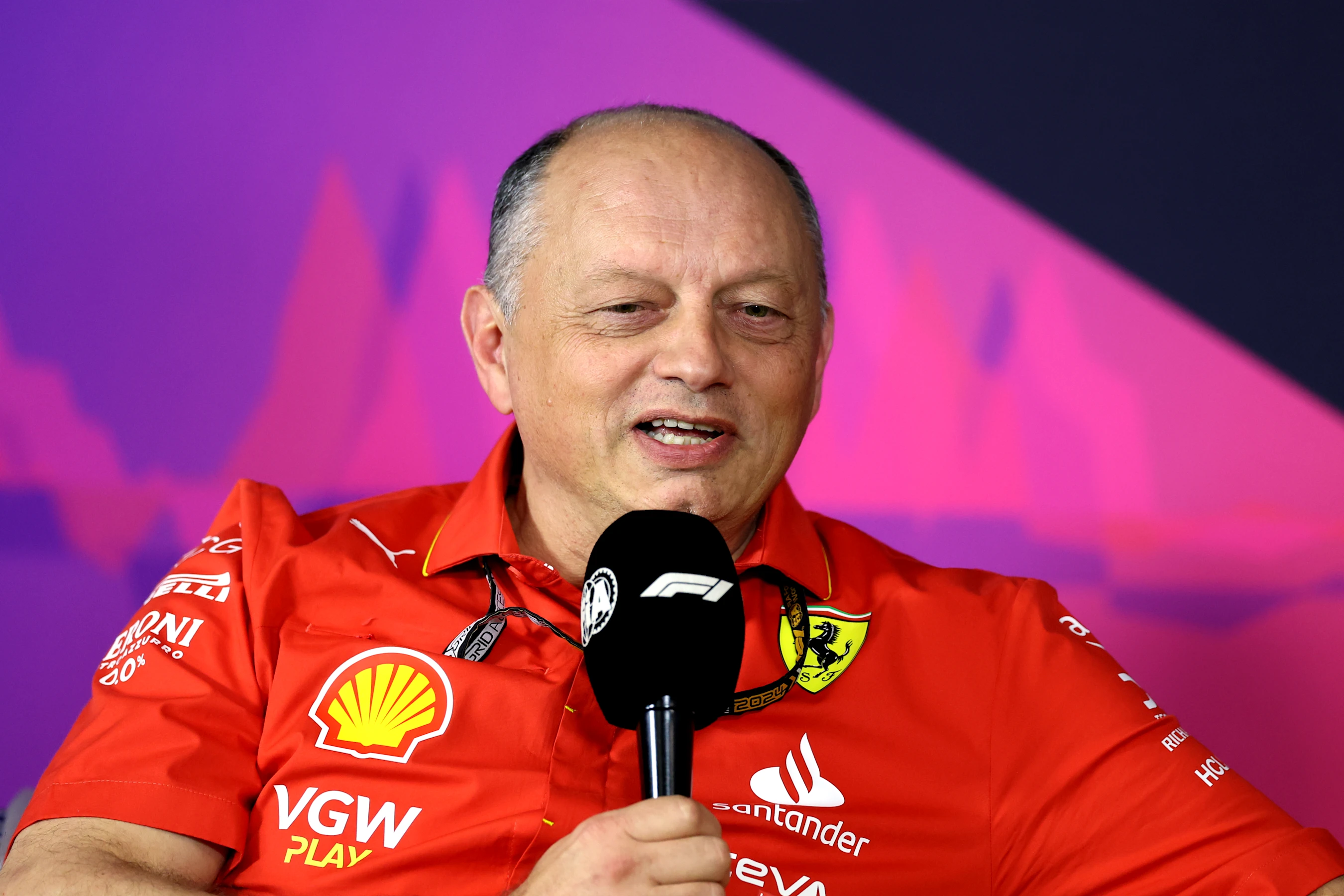 MELBOURNE, AUSTRALIA - MARCH 22: Ferrari Team Principal Frederic Vasseur attends the Team