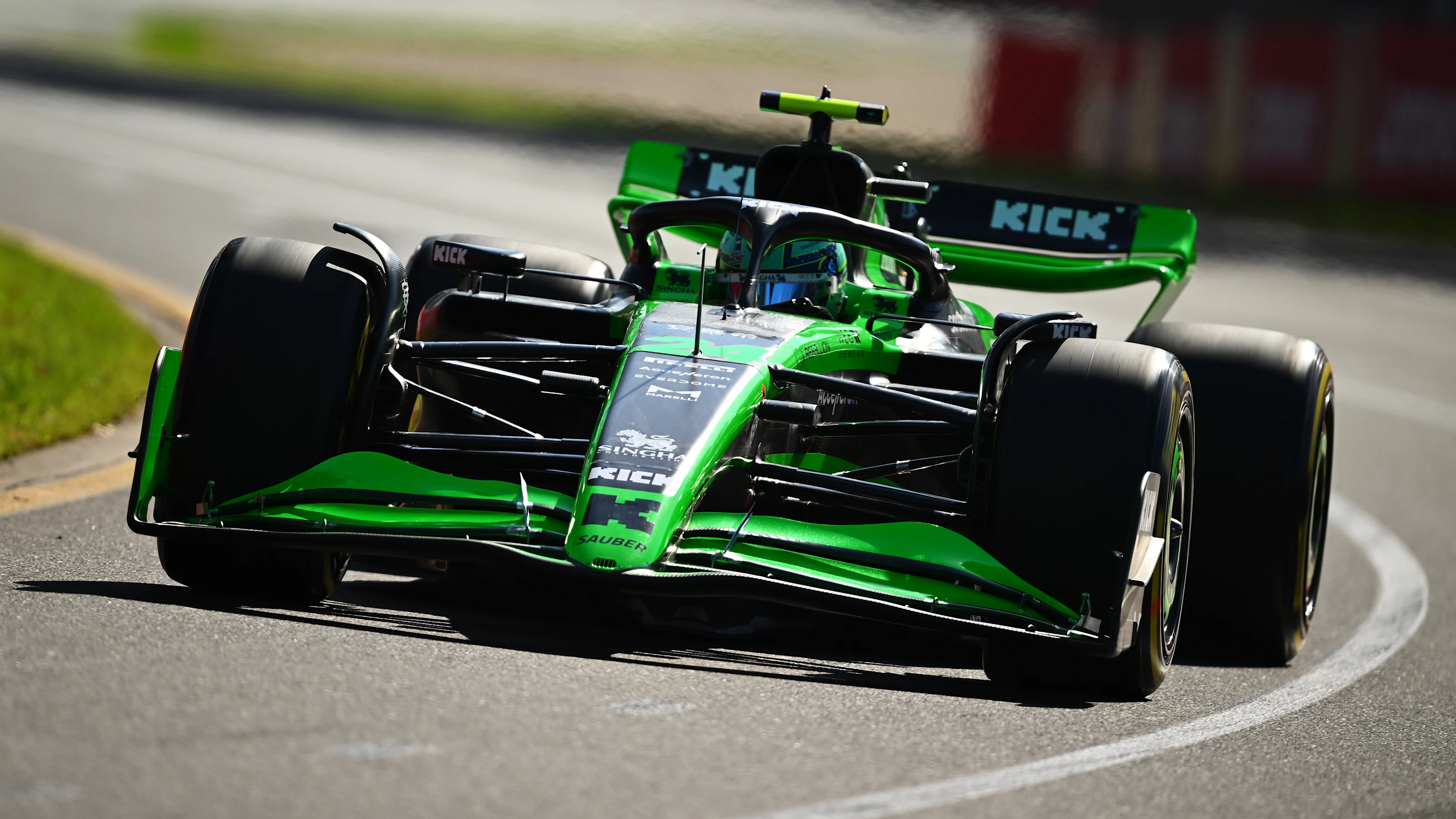 MELBOURNE, AUSTRALIA - MARCH 22: Zhou Guanyu of China driving the (24) Kick Sauber C44 Ferrari on