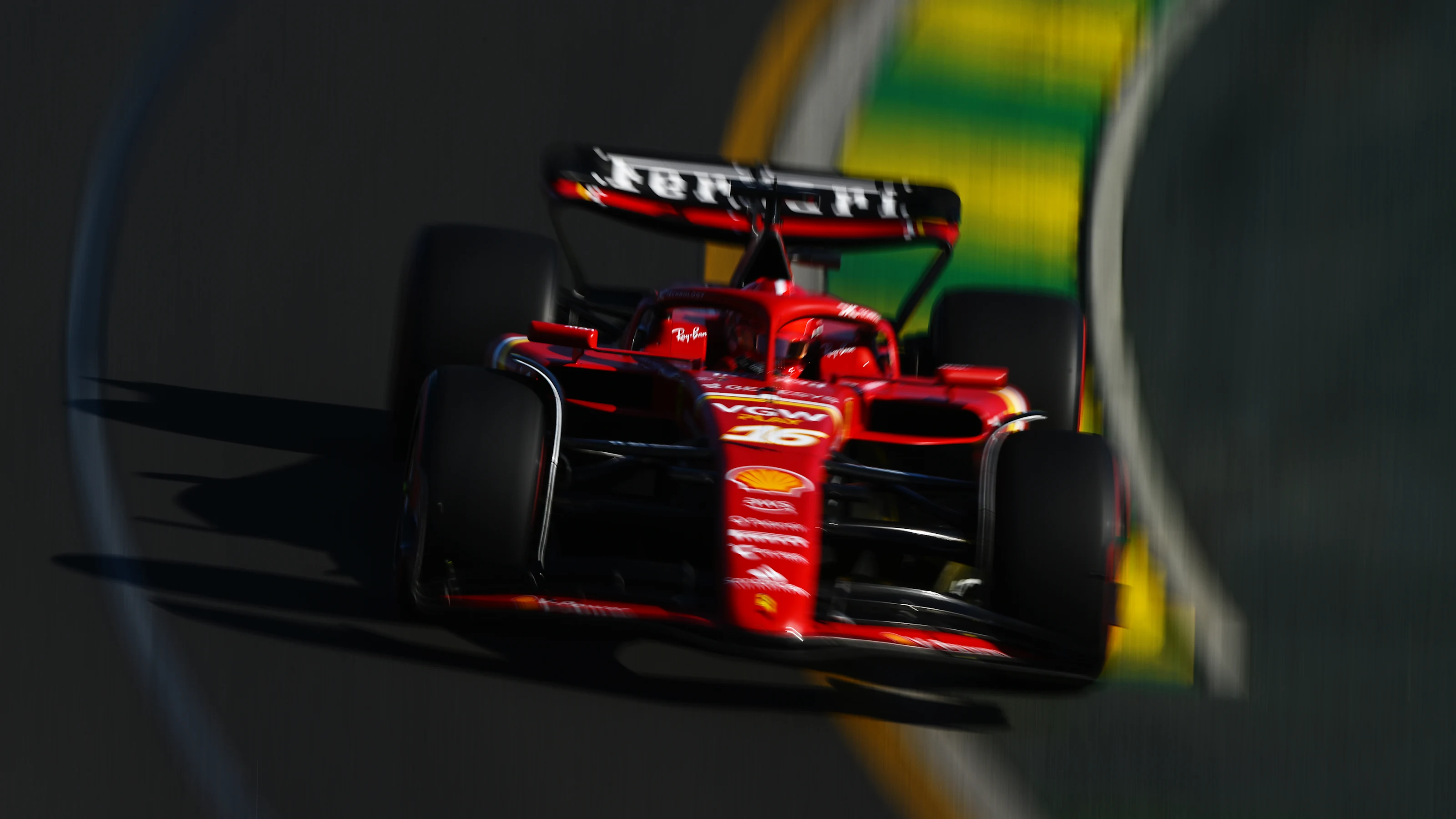 MELBOURNE, AUSTRALIA - MARCH 22: Charles Leclerc of Monaco driving the (16) Ferrari SF-24 on track