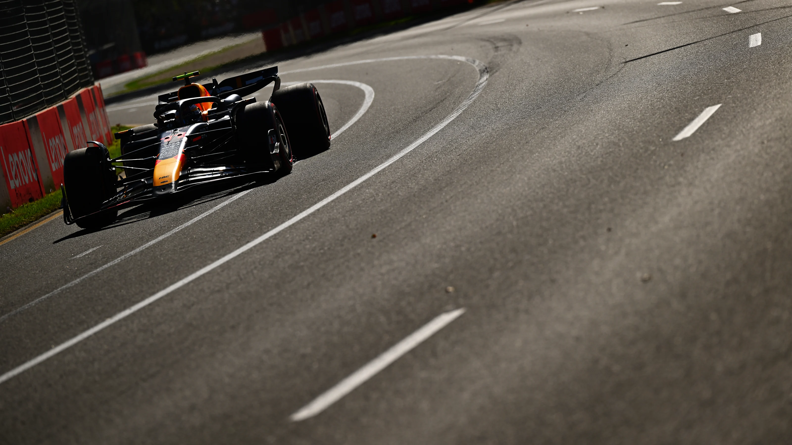 MELBOURNE, AUSTRALIA - MARCH 22: Sergio Perez of Mexico driving the (11) Oracle Red Bull Racing
