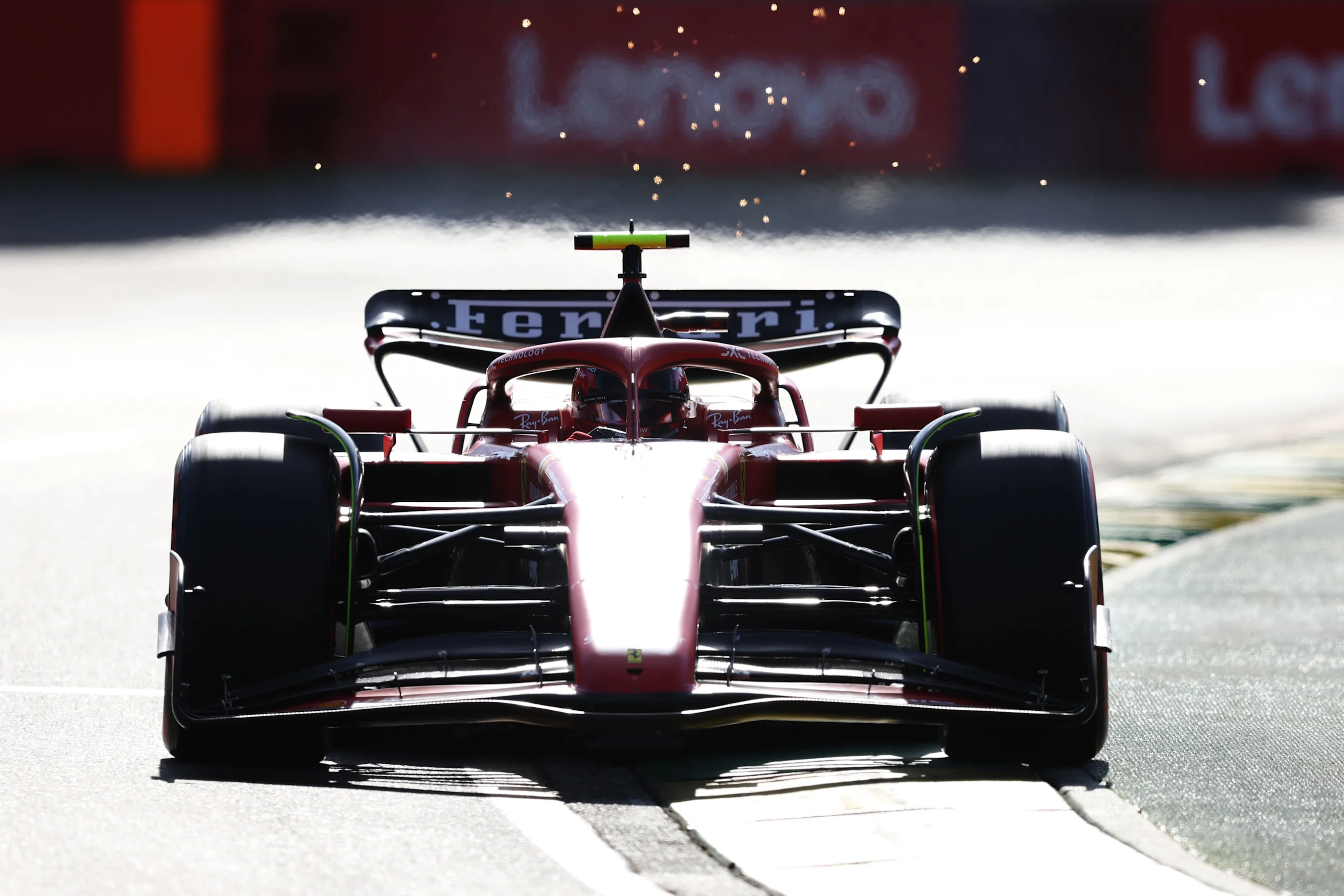 MELBOURNE, AUSTRALIA - MARCH 23: Carlos Sainz of Spain driving (55) the Ferrari SF-24 on track