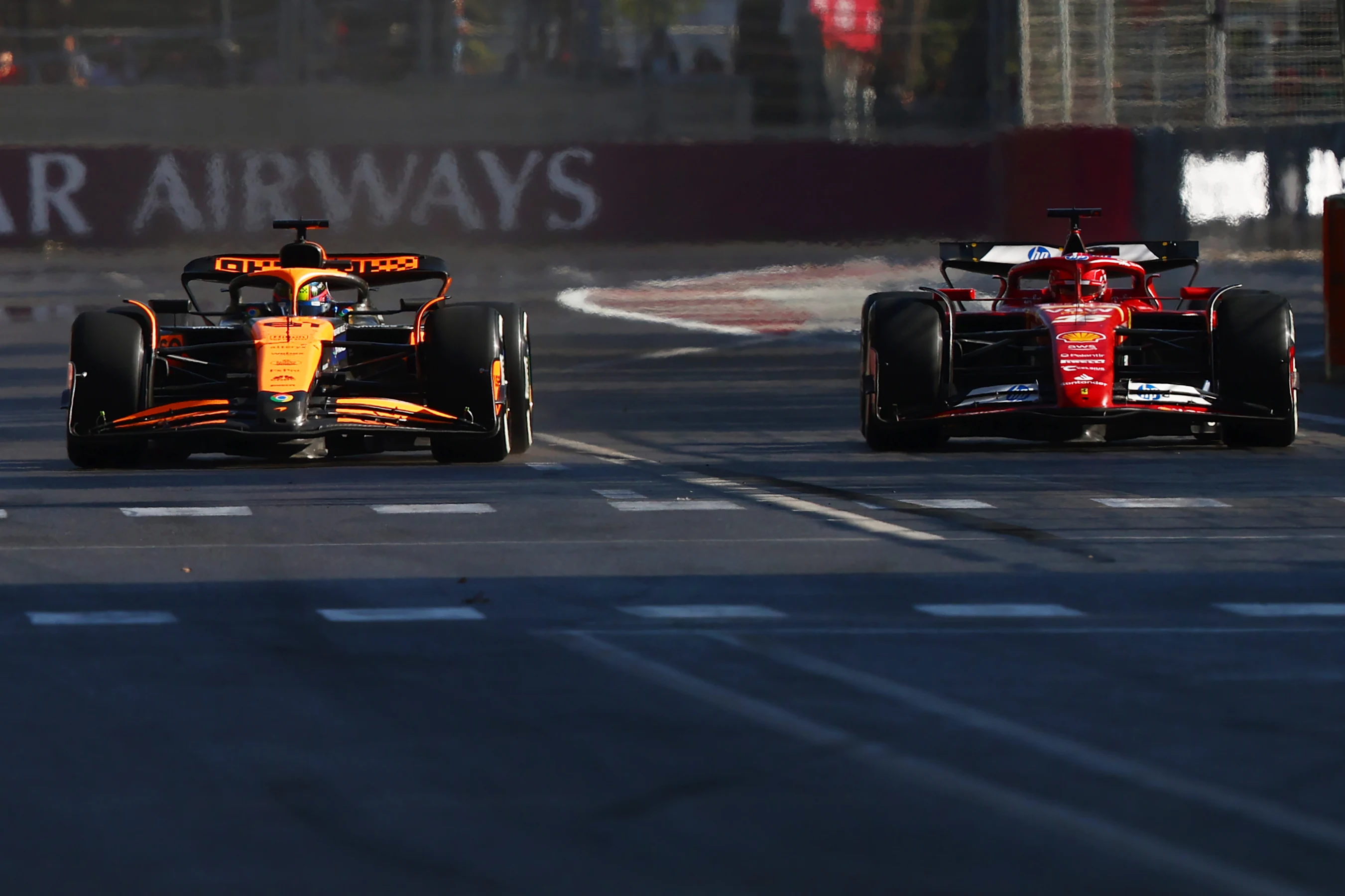 BAKU, AZERBAIJAN - SEPTEMBER 15: Oscar Piastri of Australia driving the (81) McLaren MCL38 Mercedes
