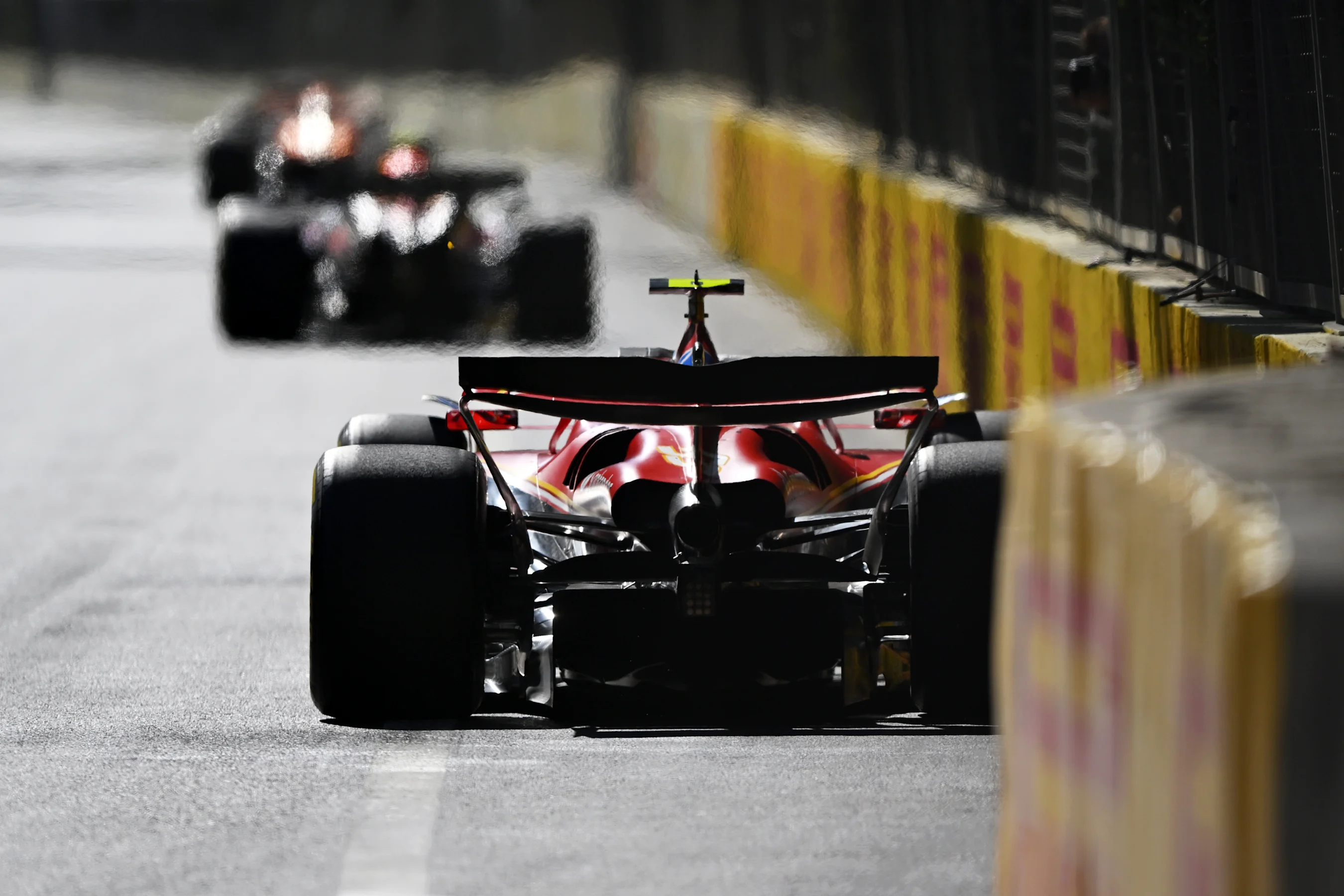 BAKU, AZERBAIJAN - SEPTEMBER 15: Carlos Sainz of Spain driving (55) the Ferrari SF-24 on track