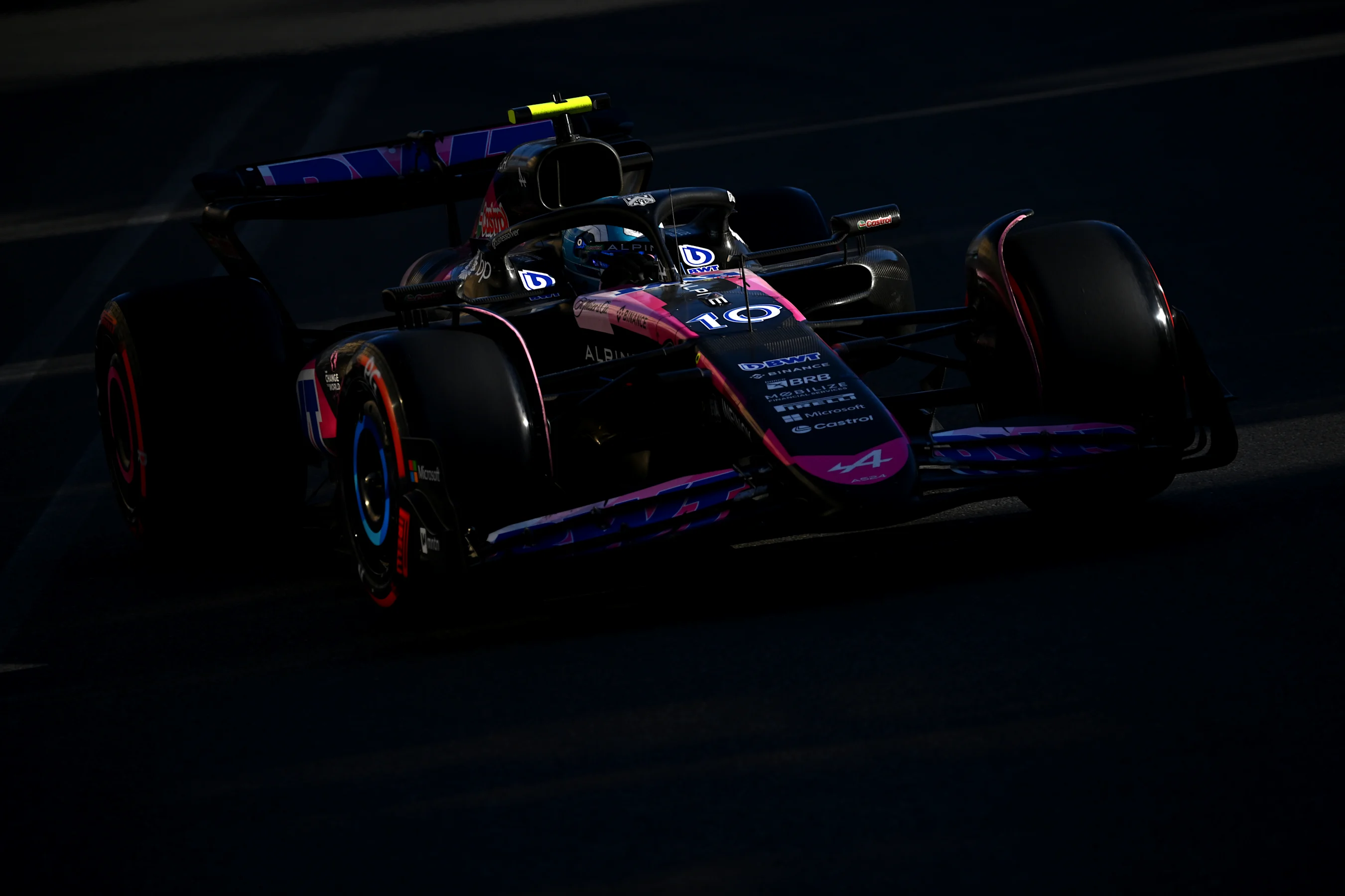 BAKU, AZERBAIJAN - SEPTEMBER 15: Pierre Gasly of France driving the (10) Alpine F1 A524 Renault on