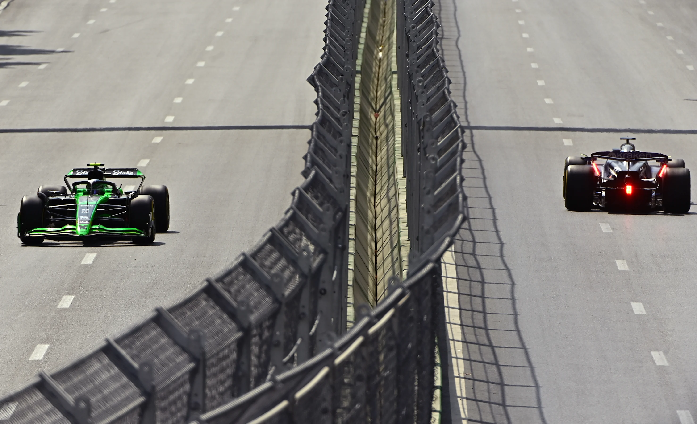 BAKU, AZERBAIJAN - SEPTEMBER 13: Zhou Guanyu of China driving the (24) Kick Sauber C44 Ferrari and