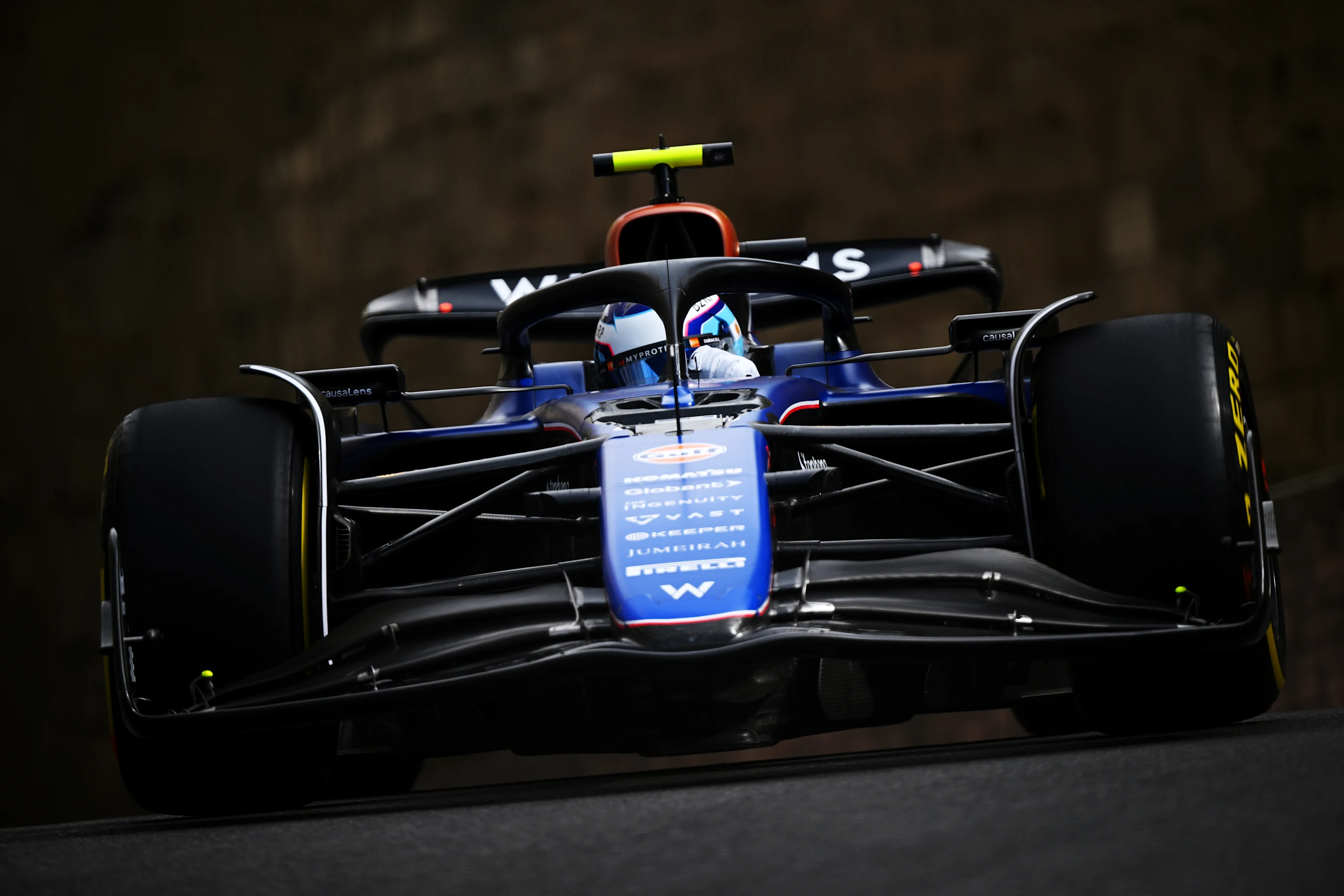 BAKU, AZERBAIJAN - SEPTEMBER 13: Franco Colapinto of Argentina driving the (43) Williams FW46