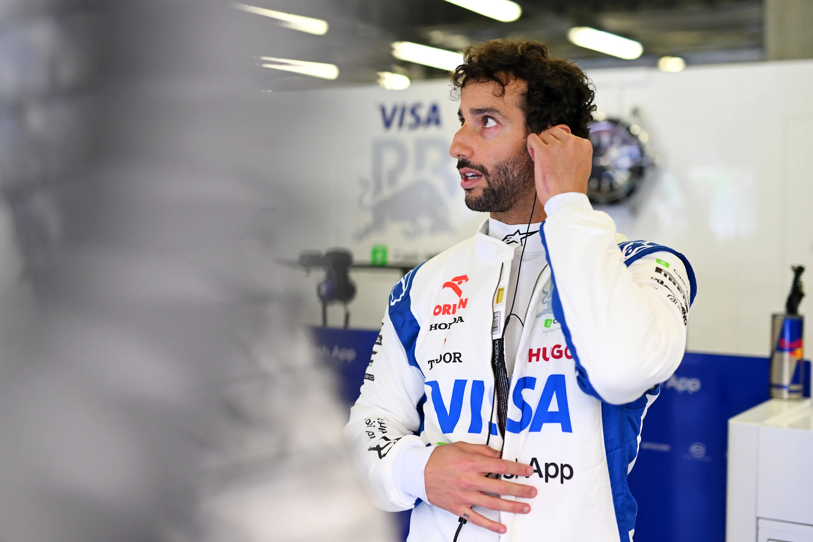 BAKU, AZERBAIJAN - SEPTEMBER 13: Daniel Ricciardo of Australia and Visa Cash App RB prepares to