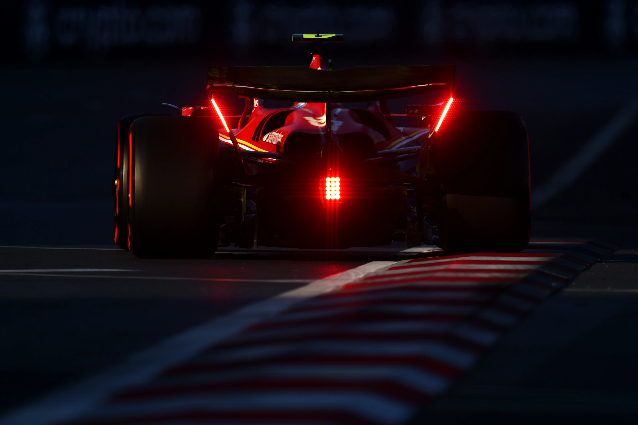 BAKU, AZERBAIJAN - SEPTEMBER 13: Carlos Sainz of Spain driving (55) the Ferrari SF-24 on track