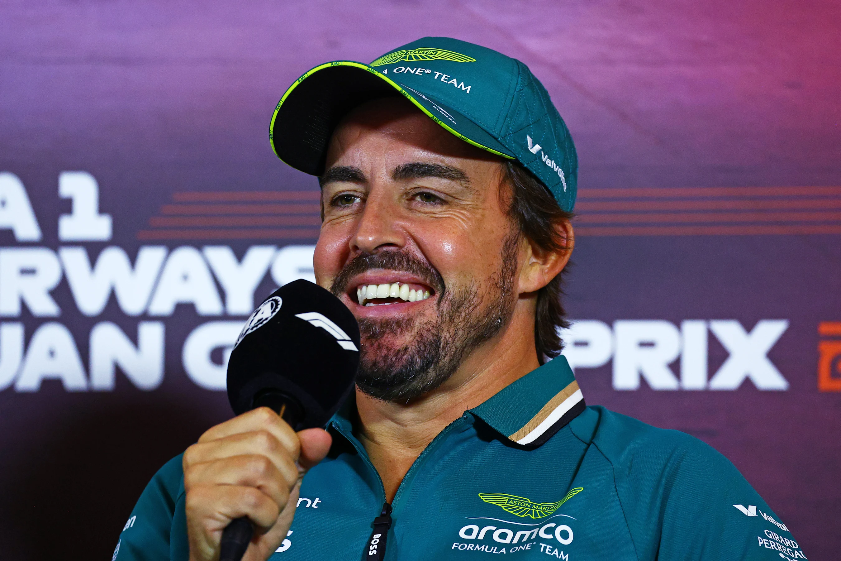 BAKU, AZERBAIJAN - SEPTEMBER 12: Fernando Alonso of Spain and Aston Martin F1 Team attends the